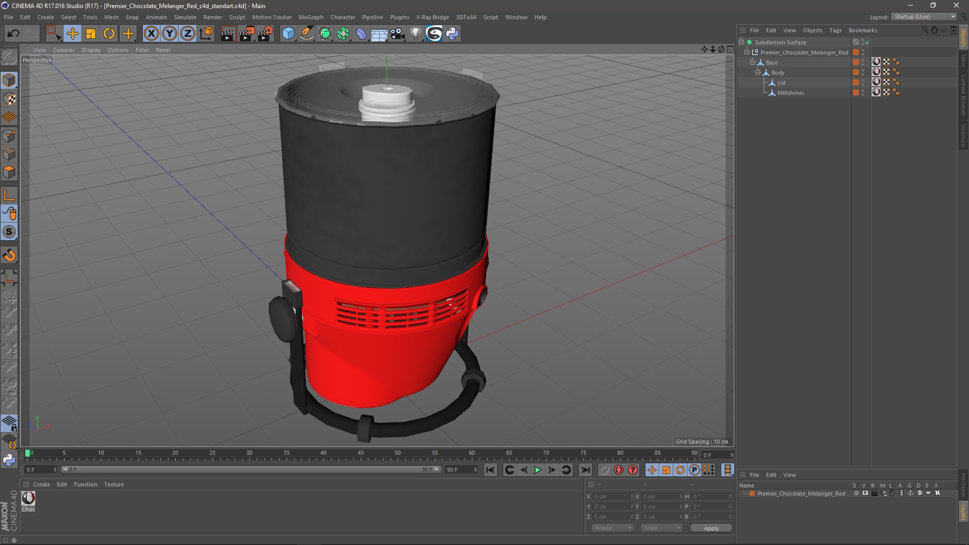 3D model Premier Chocolate Melanger Red