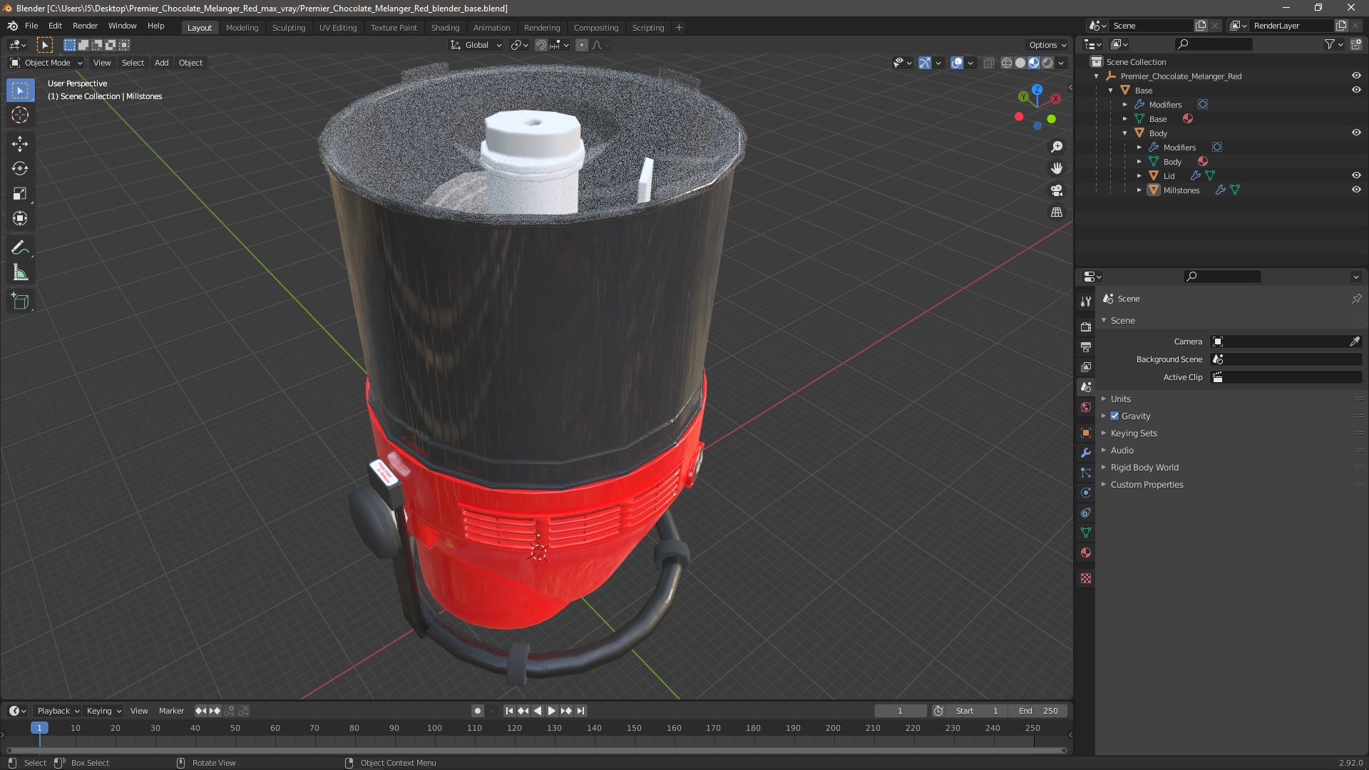 3D model Premier Chocolate Melanger Red