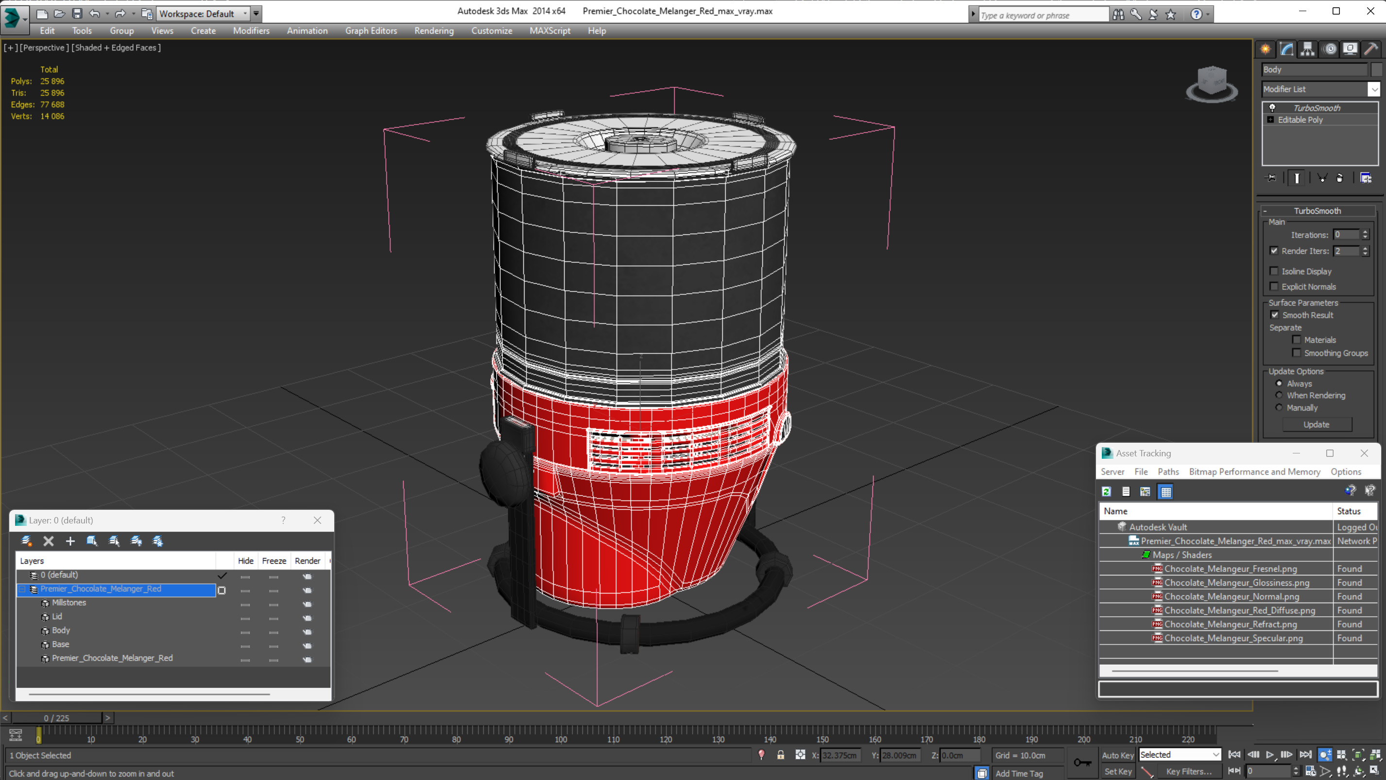 3D model Premier Chocolate Melanger Red