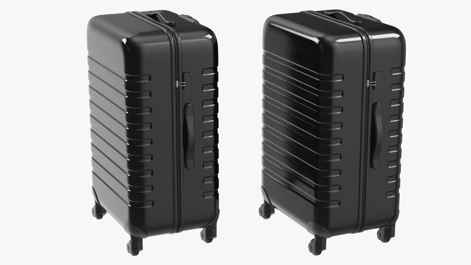 3D model KLM Care E Robot with Black Luggage Bags