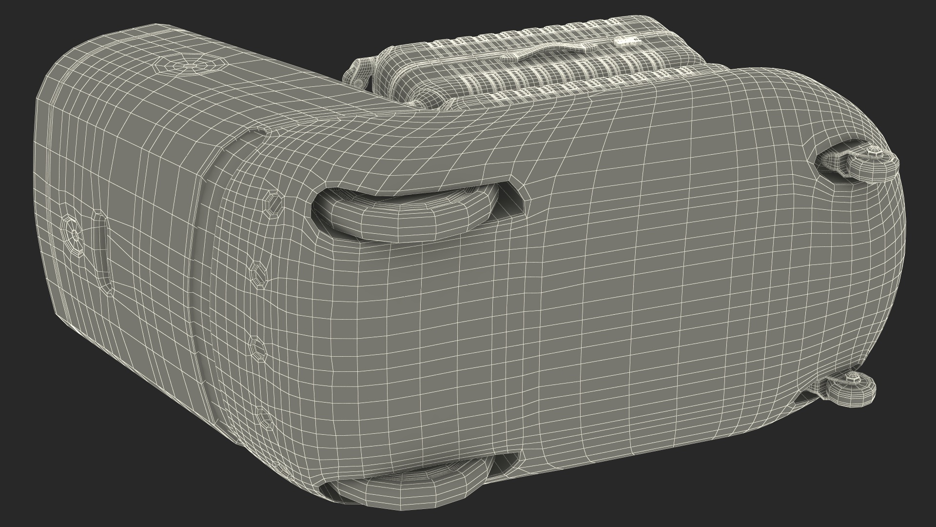 3D model KLM Care E Robot with Black Luggage Bags