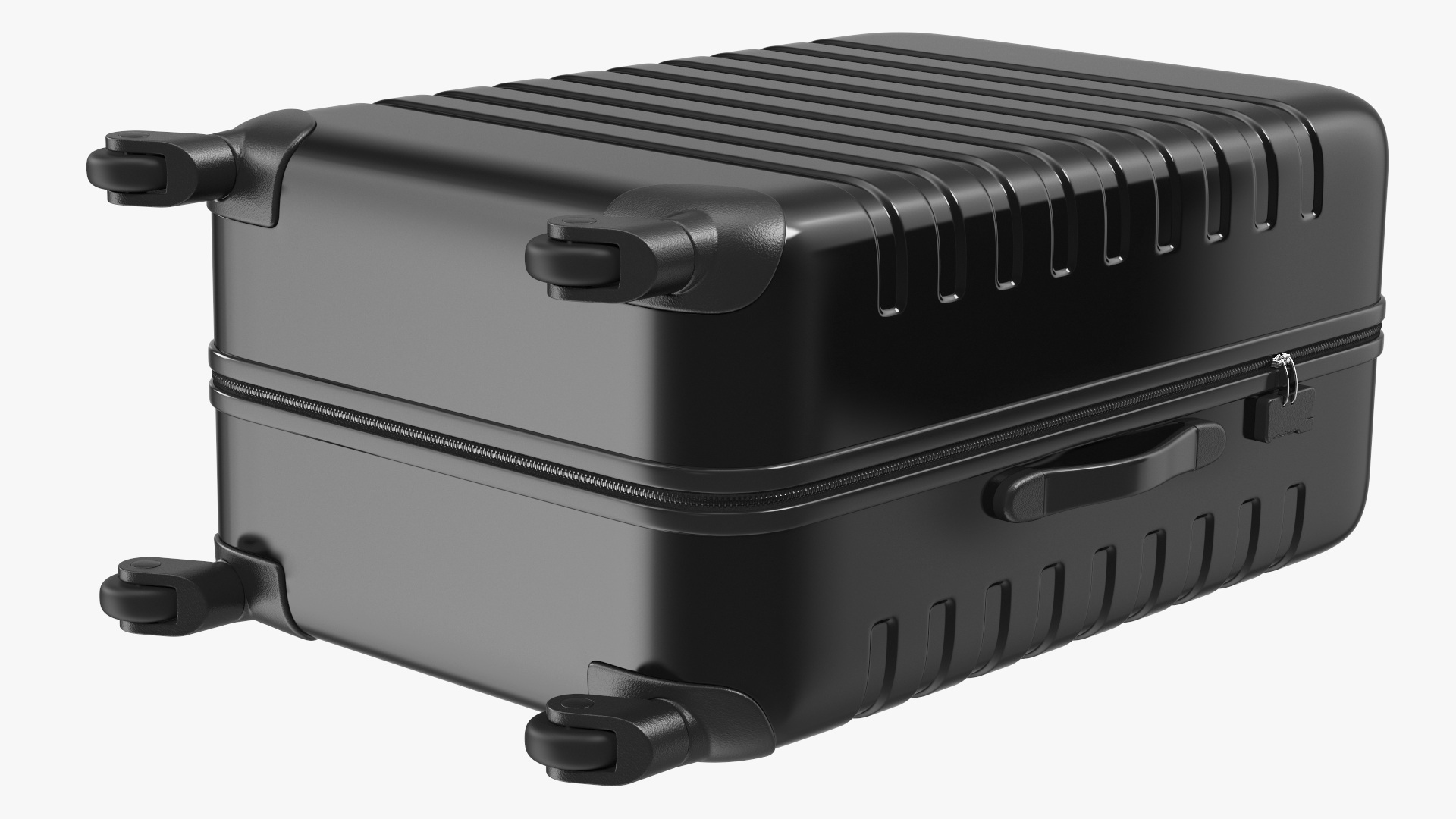 3D model KLM Care E Robot with Black Luggage Bags
