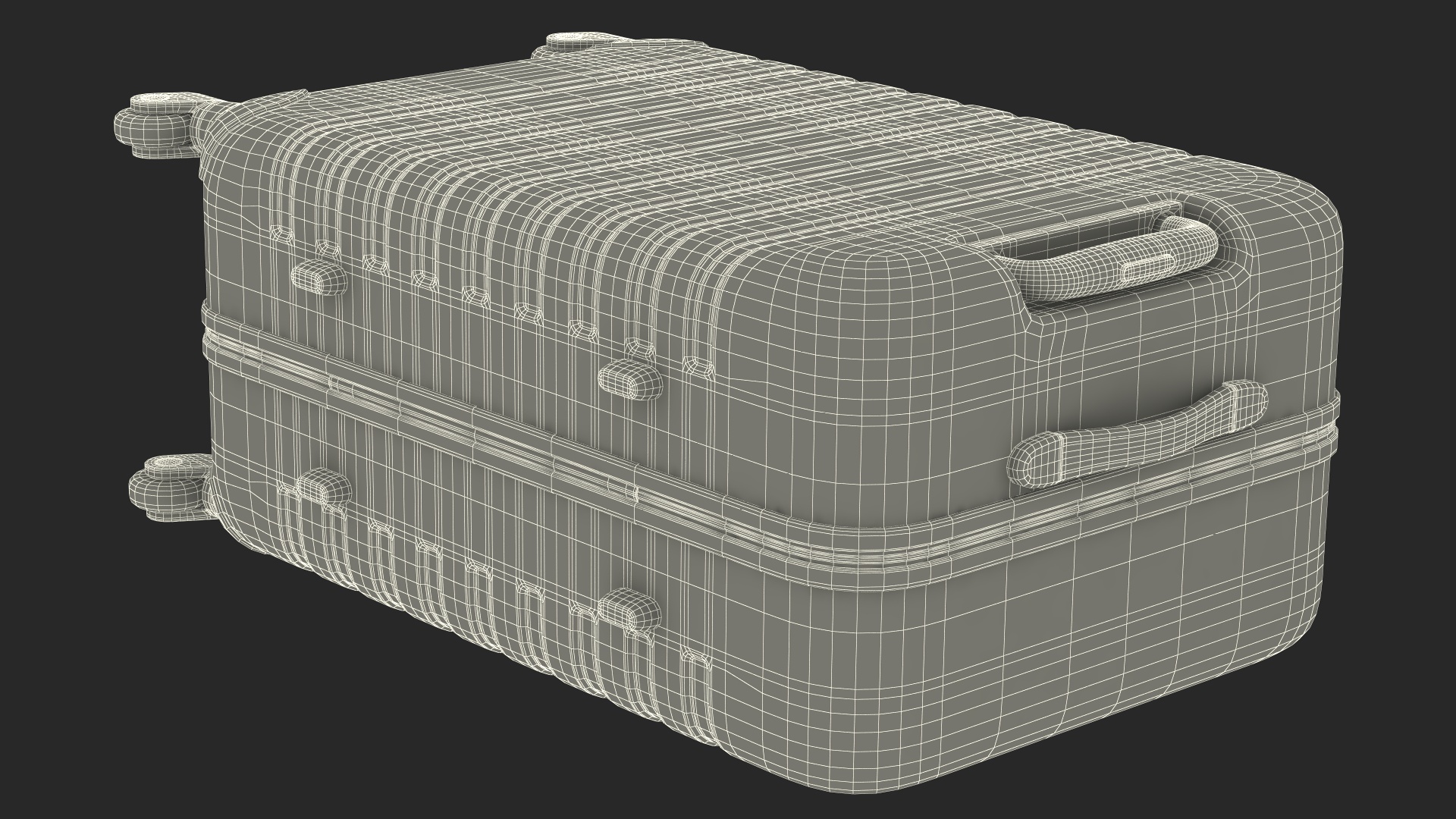 3D model KLM Care E Robot with Black Luggage Bags