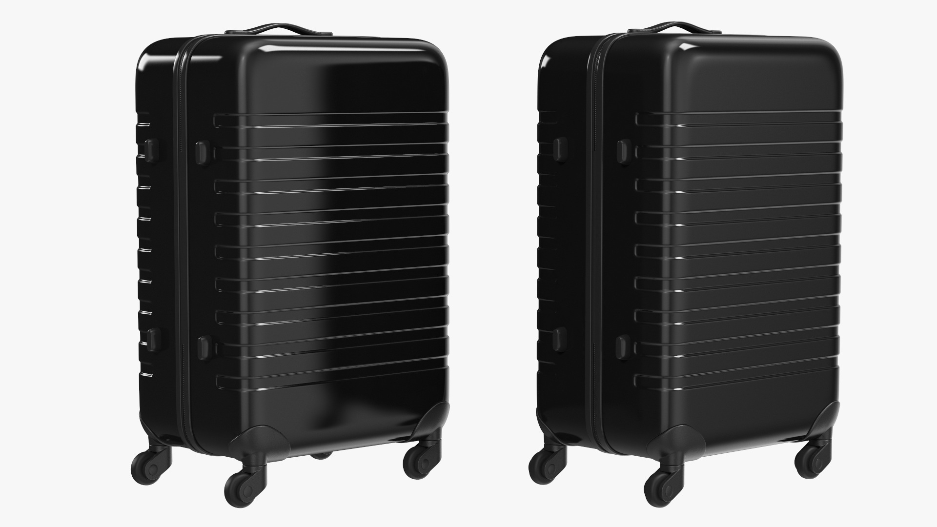 3D model KLM Care E Robot with Black Luggage Bags
