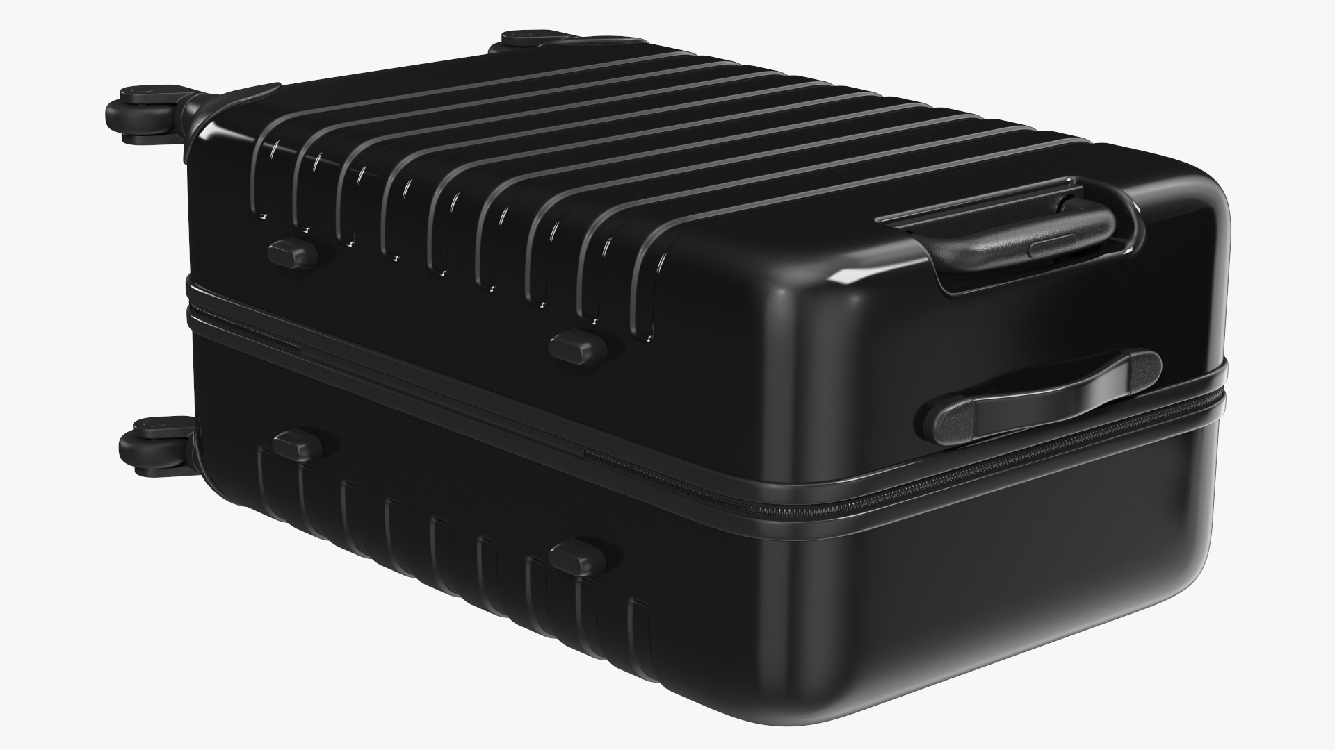 3D model KLM Care E Robot with Black Luggage Bags
