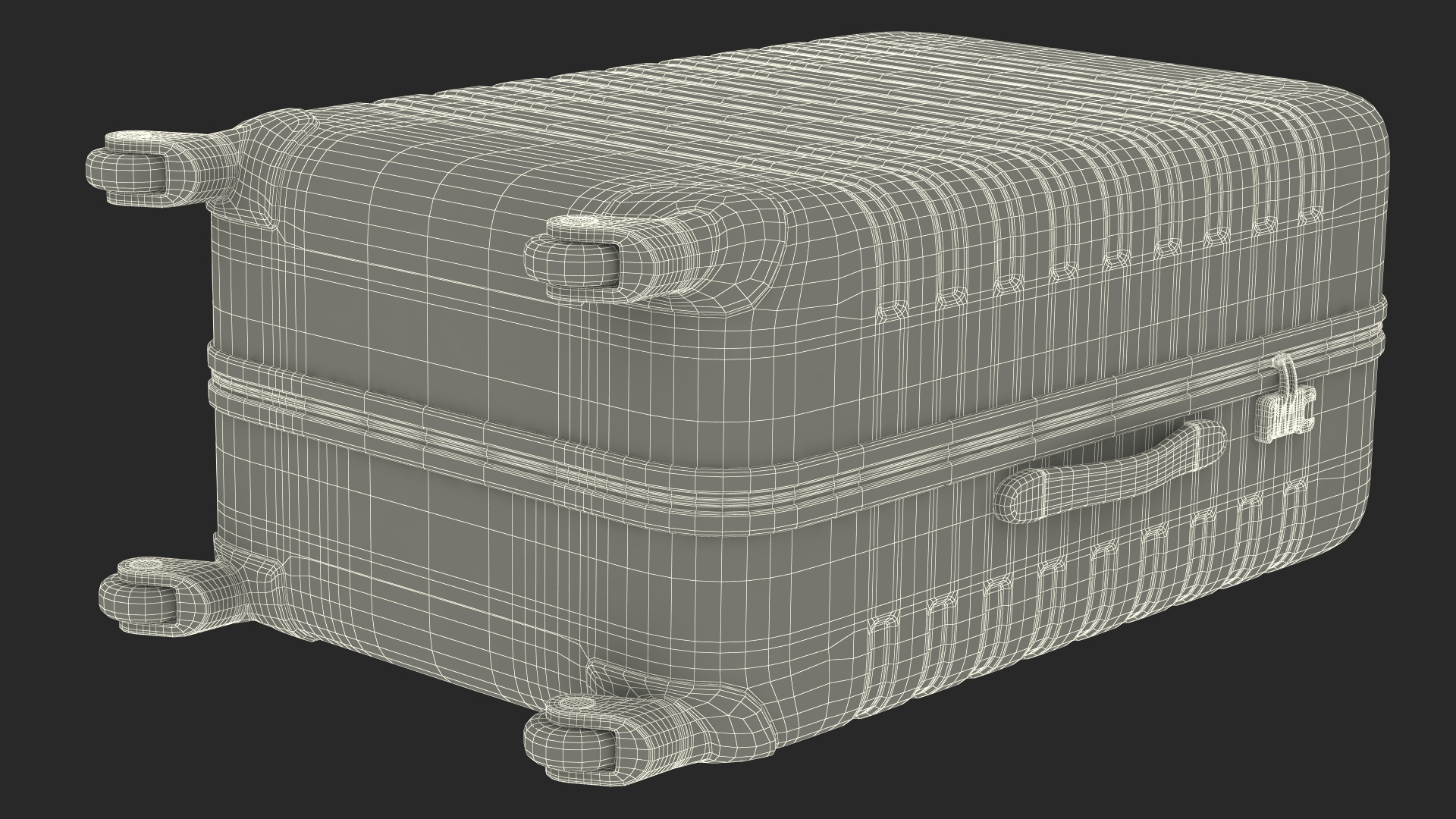 3D model KLM Care E Robot with Black Luggage Bags