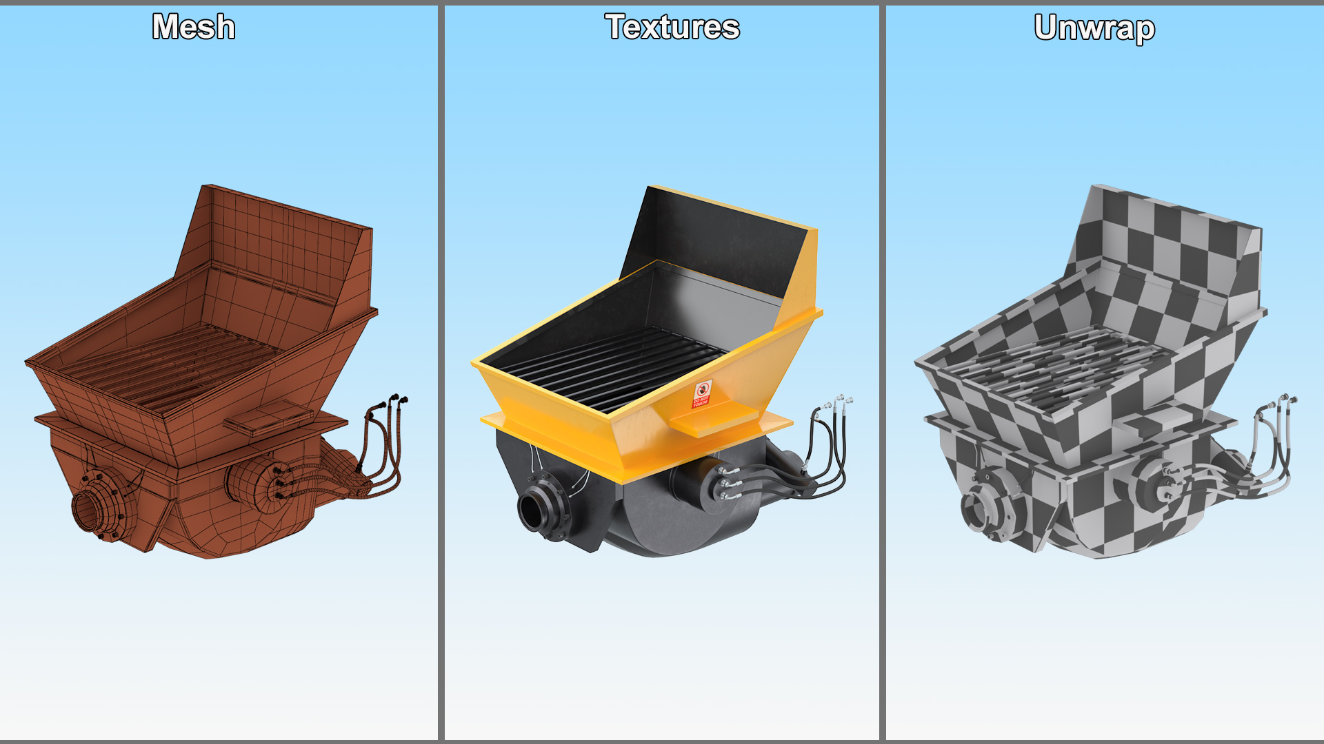 Loading Tank for Portable Concrete Pump 3D model
