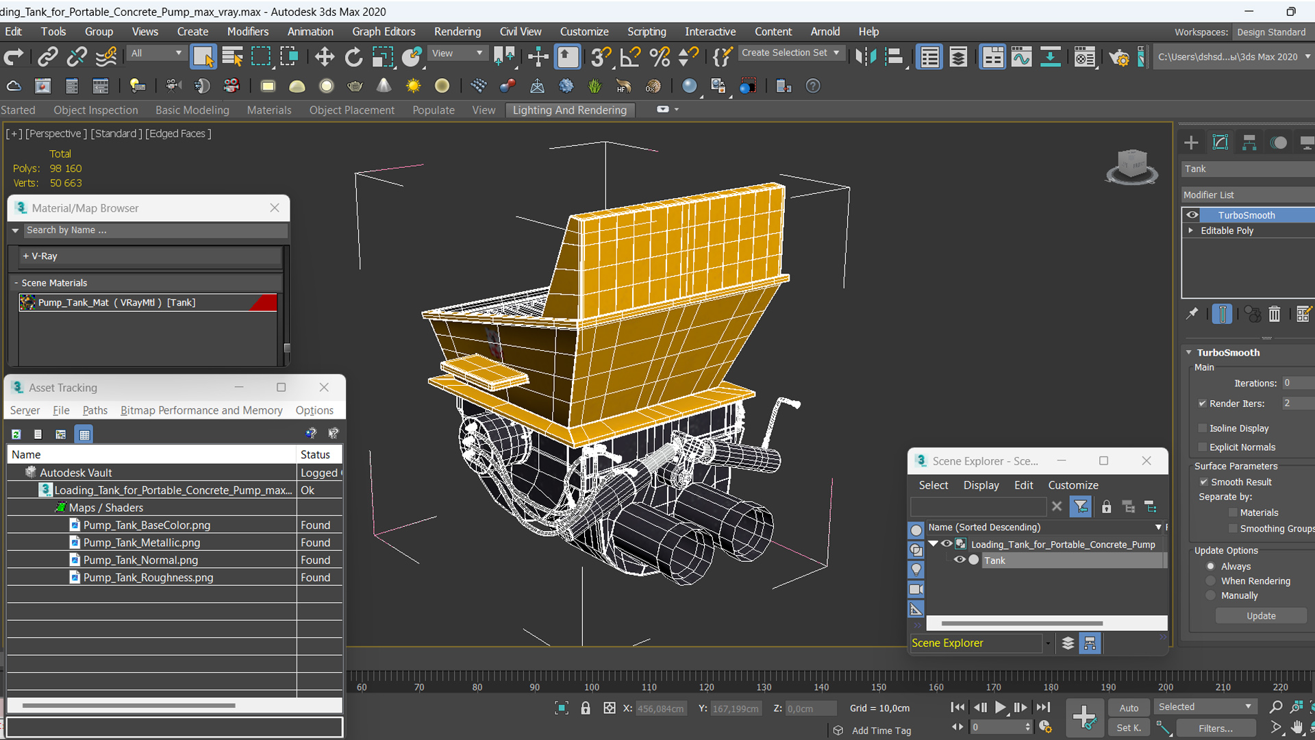 Loading Tank for Portable Concrete Pump 3D model