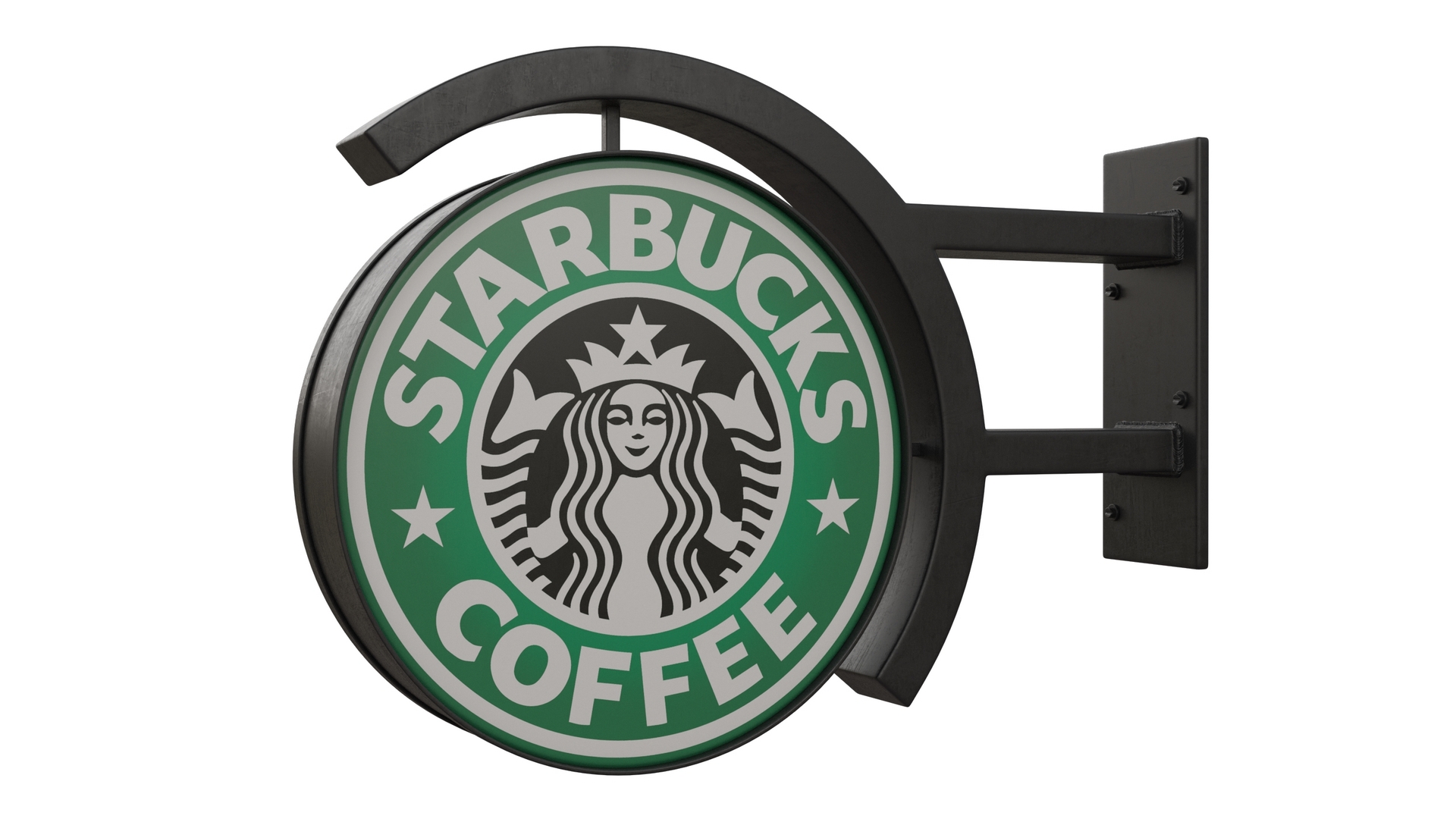 3D model Starbucks Signage Wall Mounted