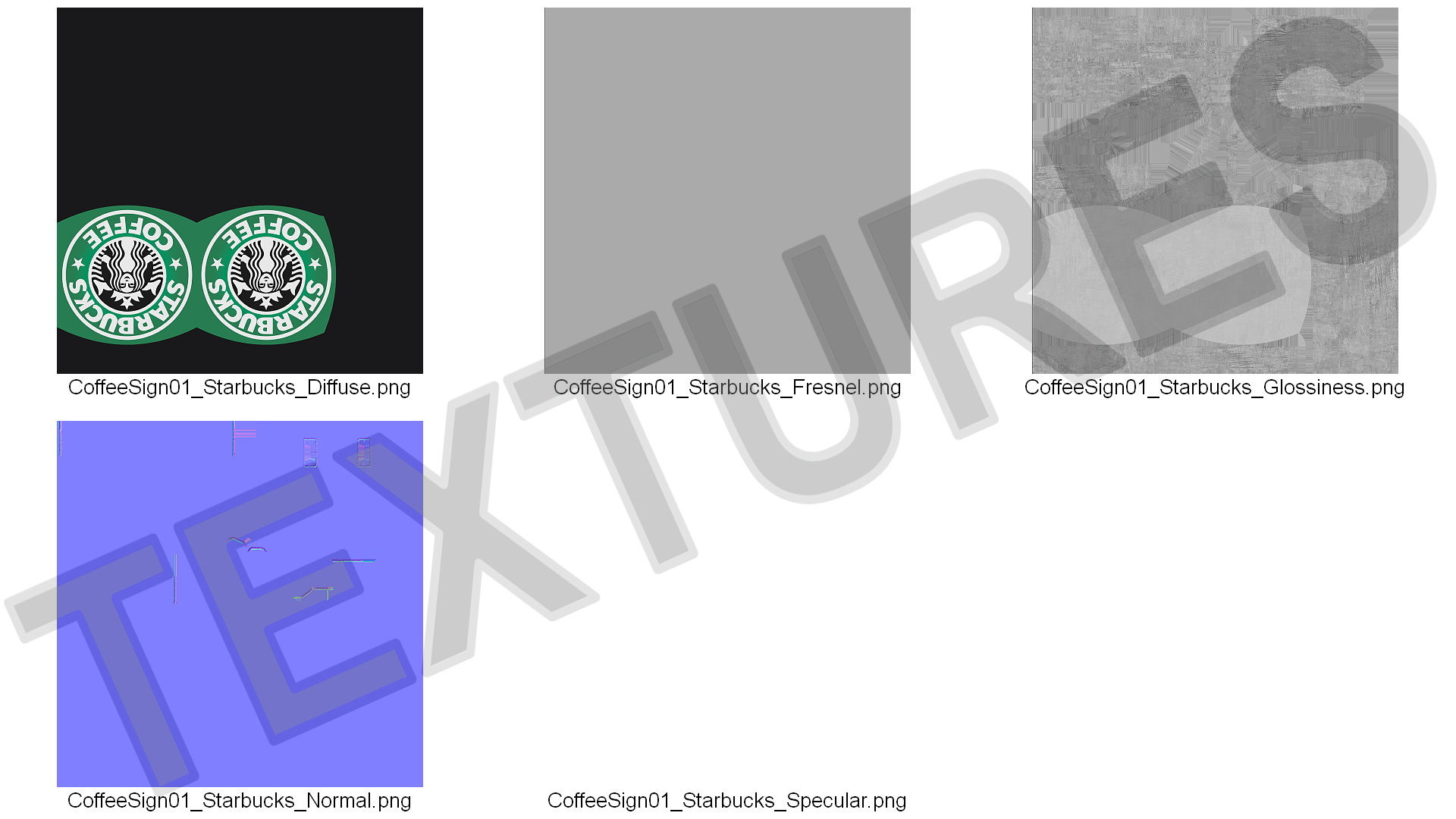 3D model Starbucks Signage Wall Mounted