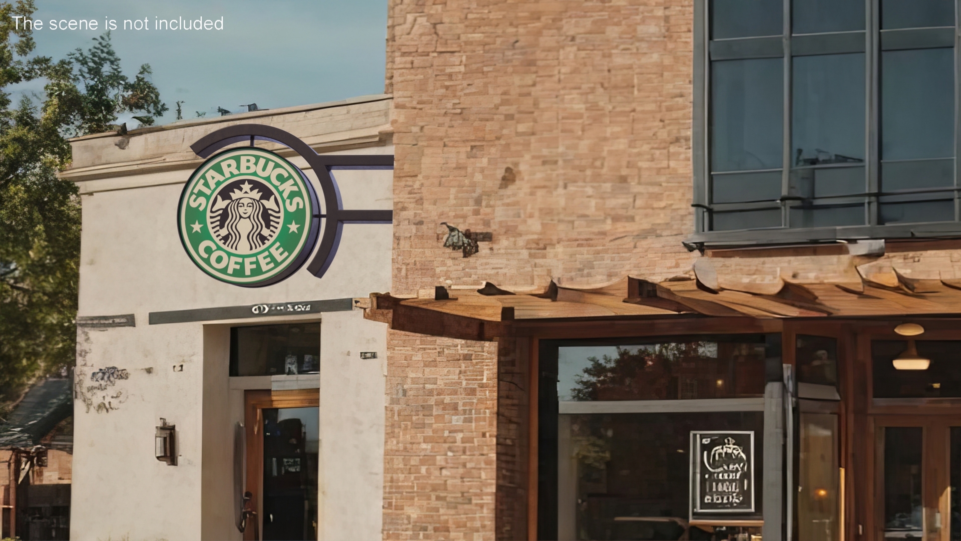 3D model Starbucks Signage Wall Mounted