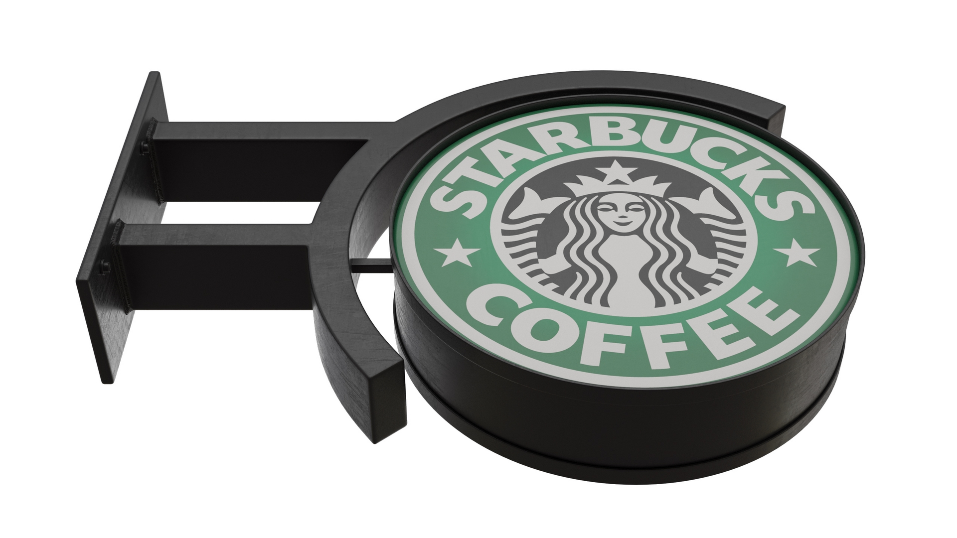 3D model Starbucks Signage Wall Mounted