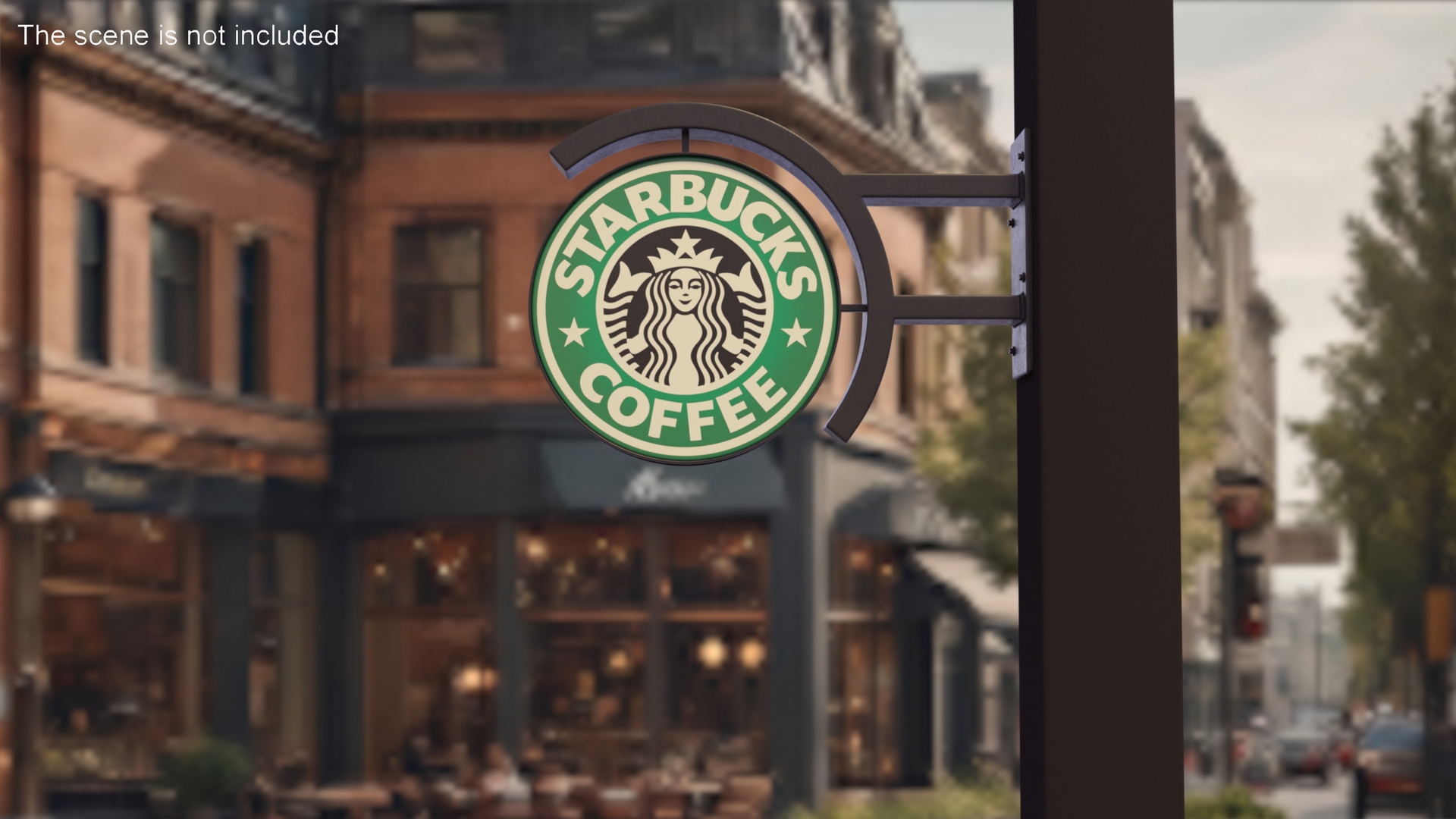 3D model Starbucks Signage Wall Mounted