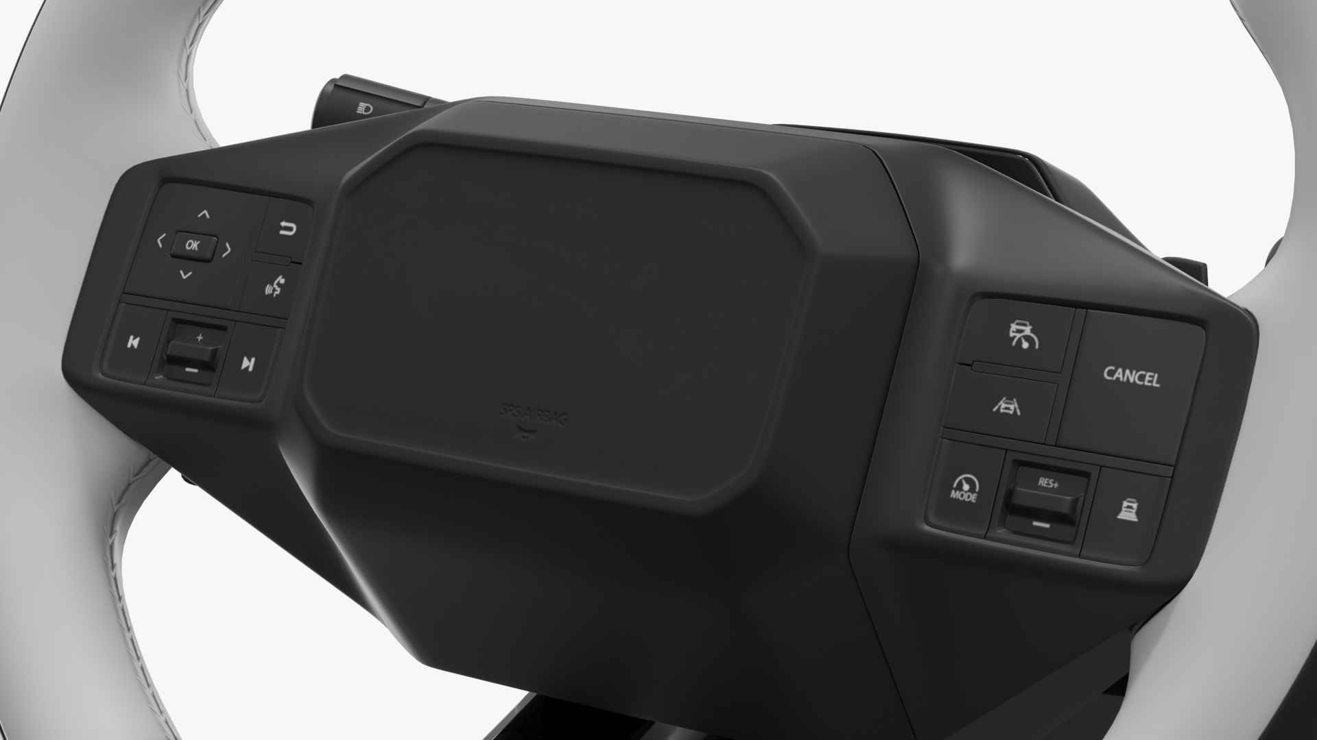 Car Steering Wheel with Integrated Controls, view 4