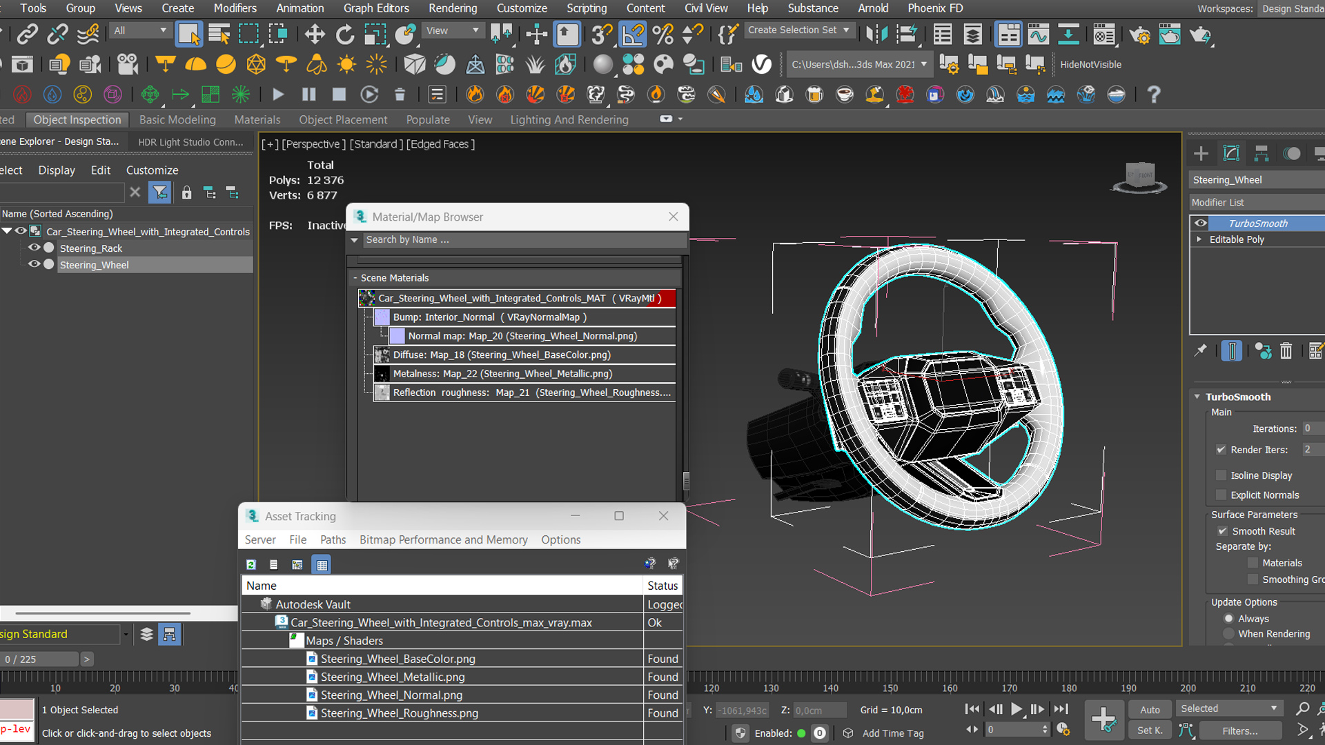 Car Steering Wheel with Integrated Controls, view 8