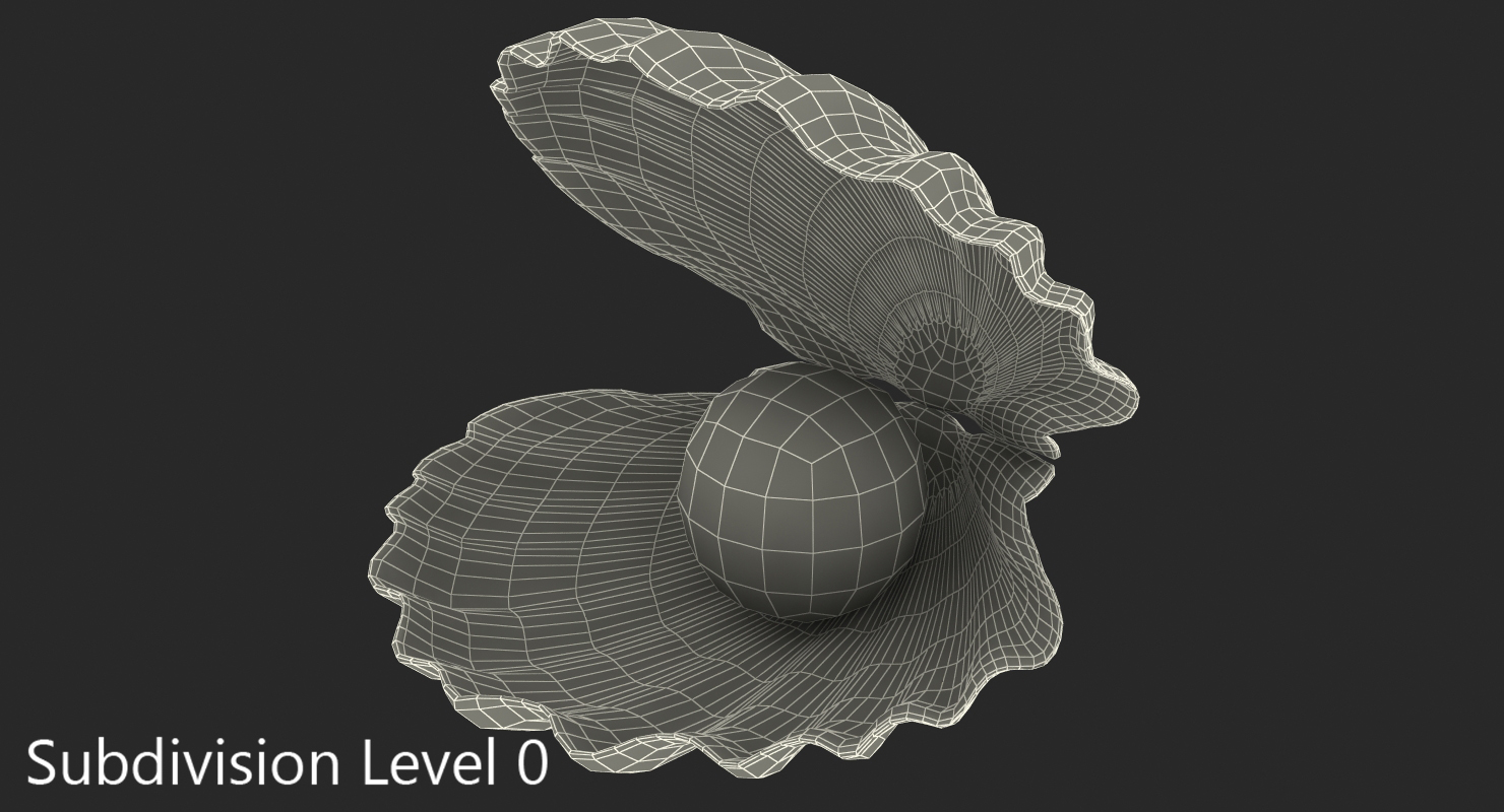 3D model Sea Shell With Pearl