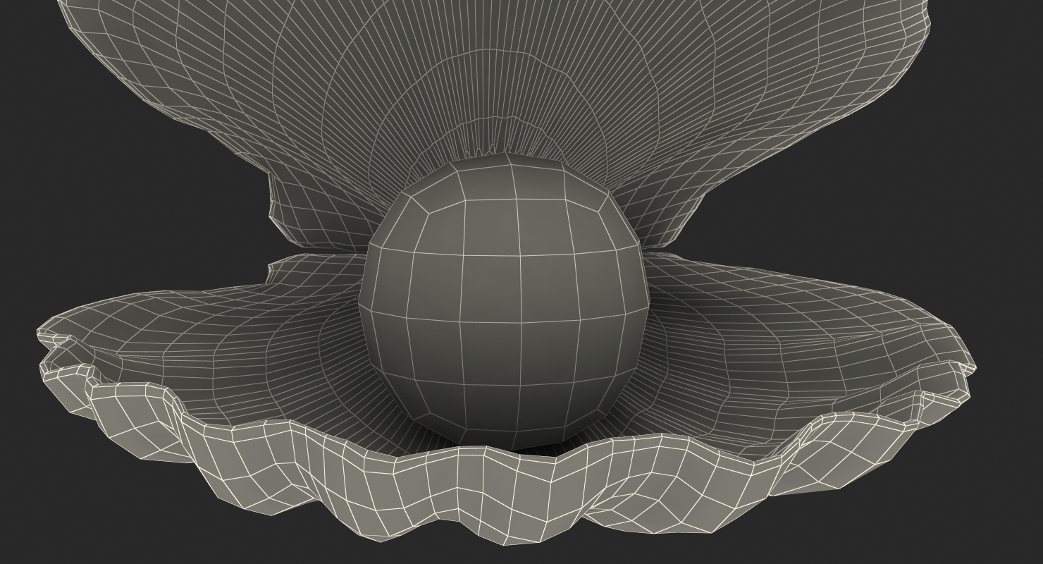 3D model Sea Shell With Pearl