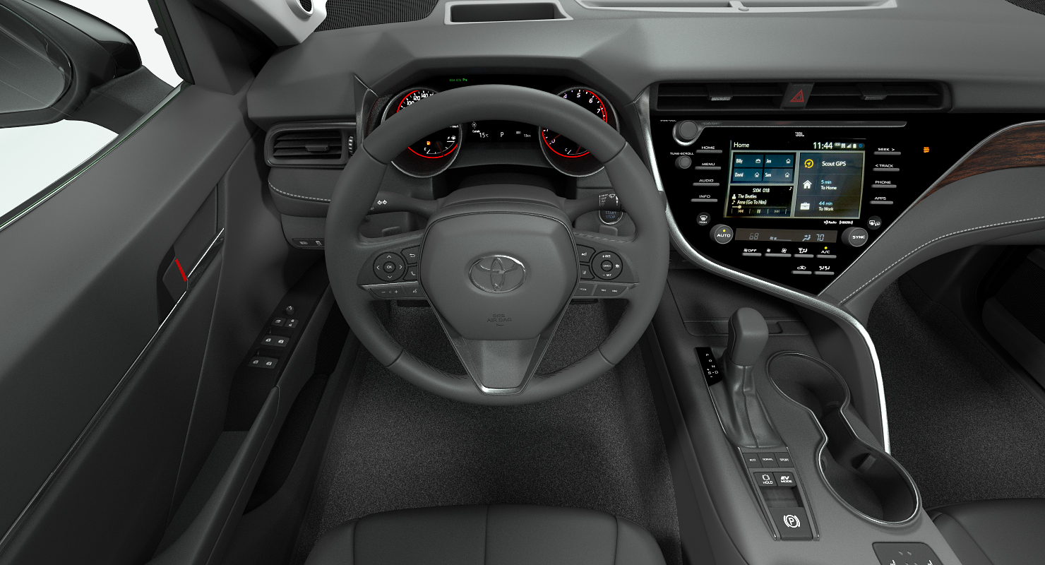 3D Toyota Camry Full Interior 2018 Rigged model