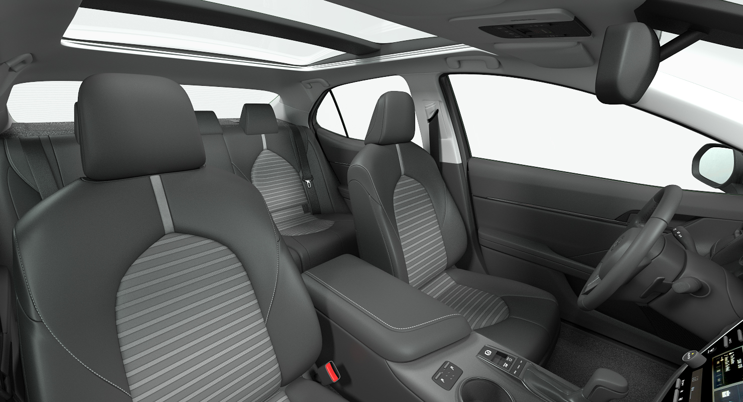 3D Toyota Camry Full Interior 2018 Rigged model