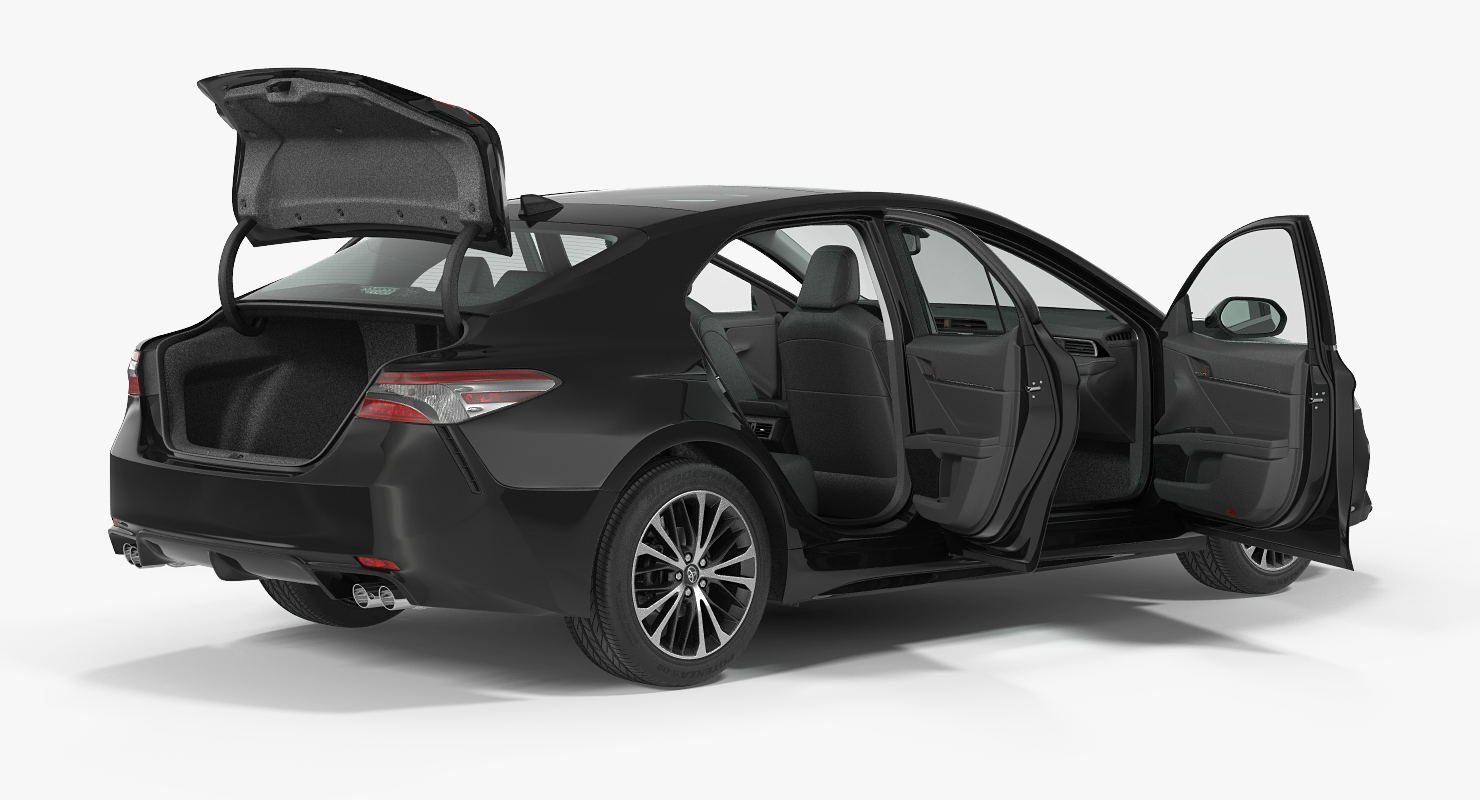 3D Toyota Camry Full Interior 2018 Rigged model