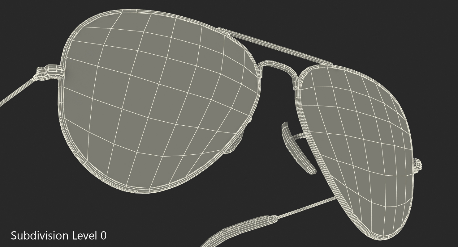 3D Classic Sunglasses Gradient Light Blue model