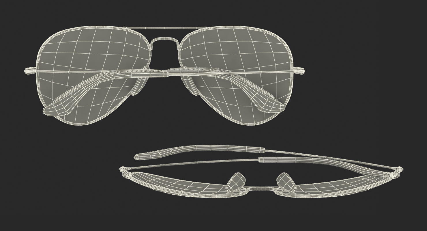 3D Classic Sunglasses Gradient Light Blue model