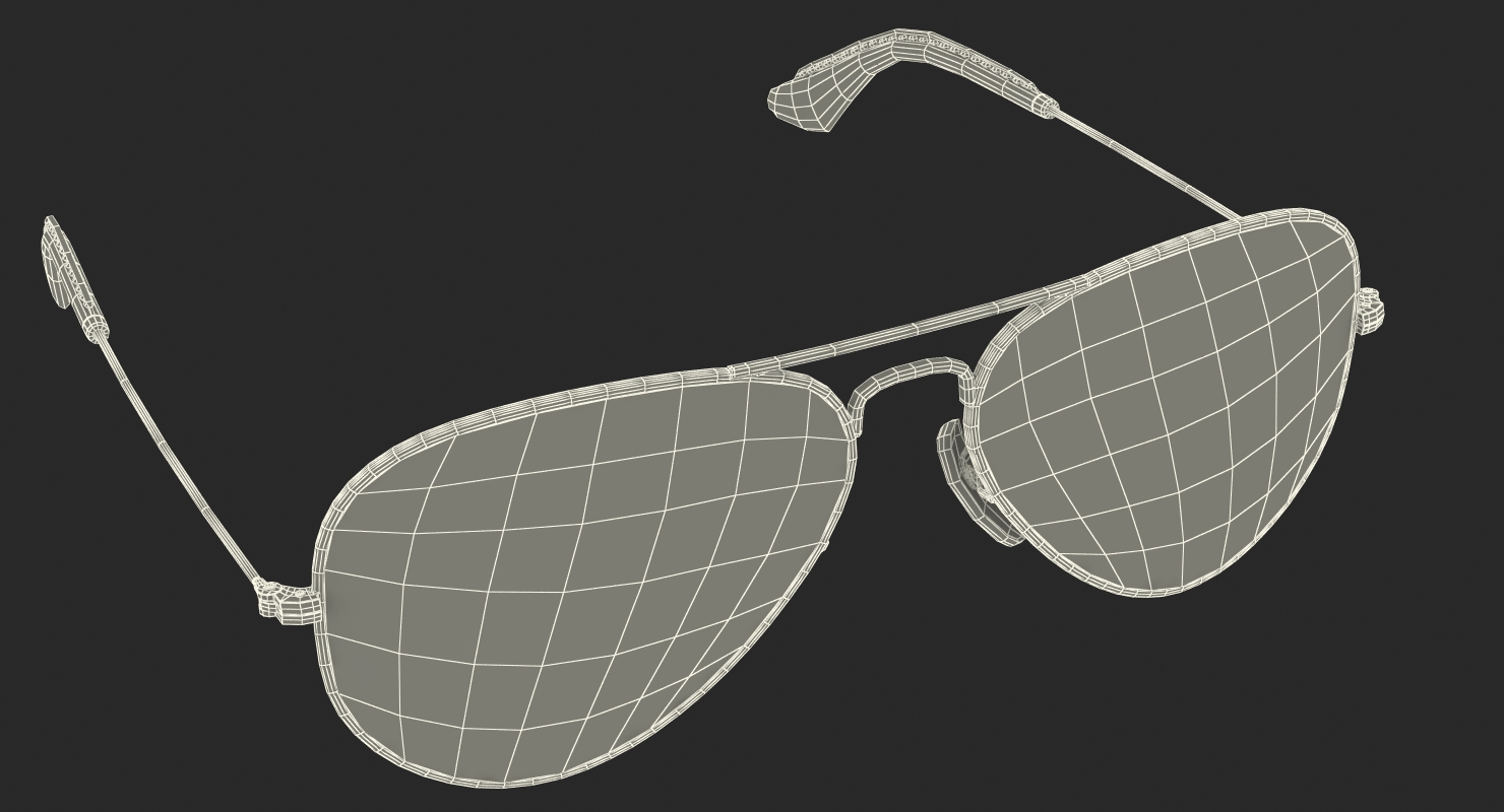 3D Classic Sunglasses Gradient Light Blue model