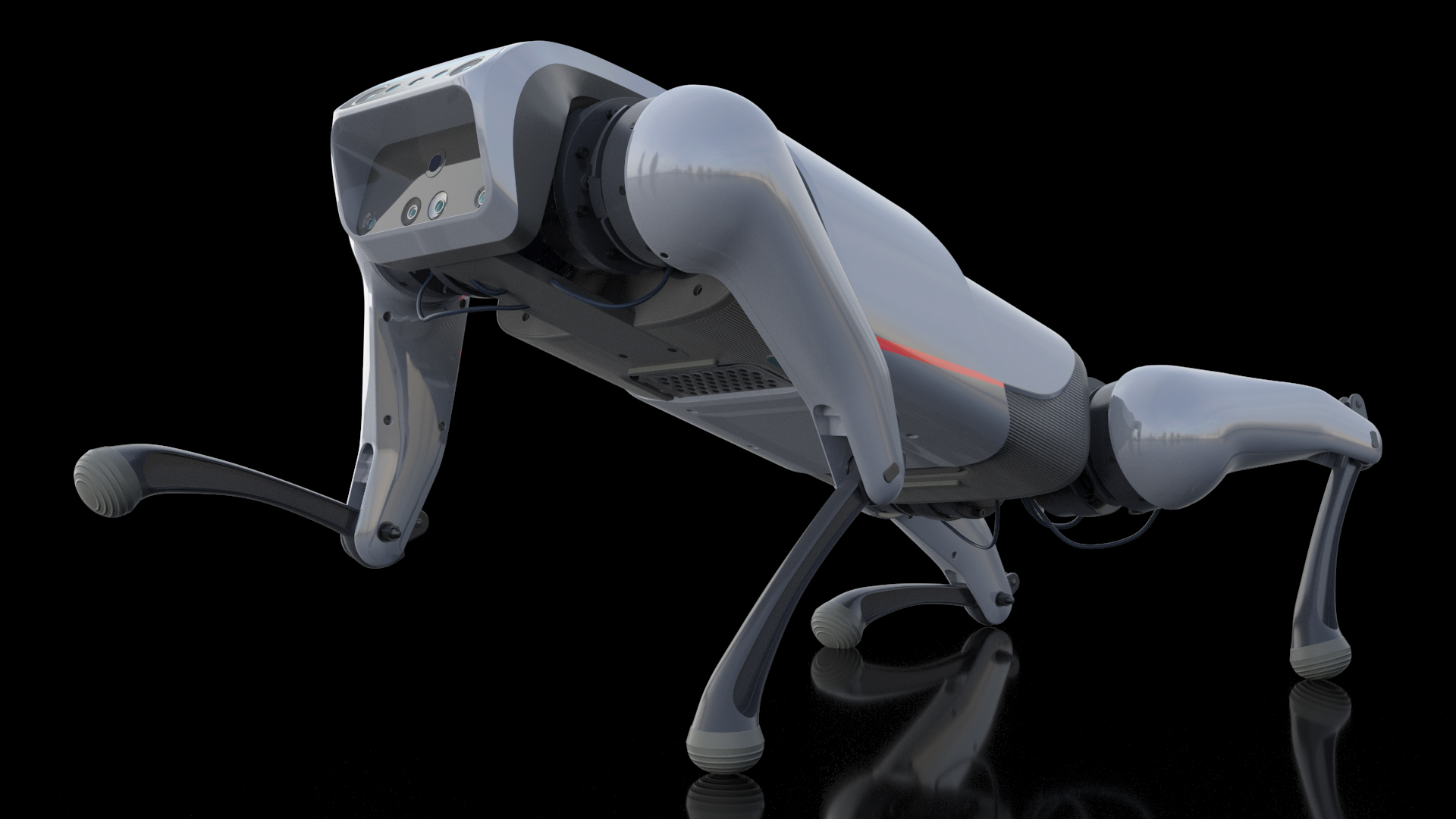 3D model CyberDog Gray Rigged