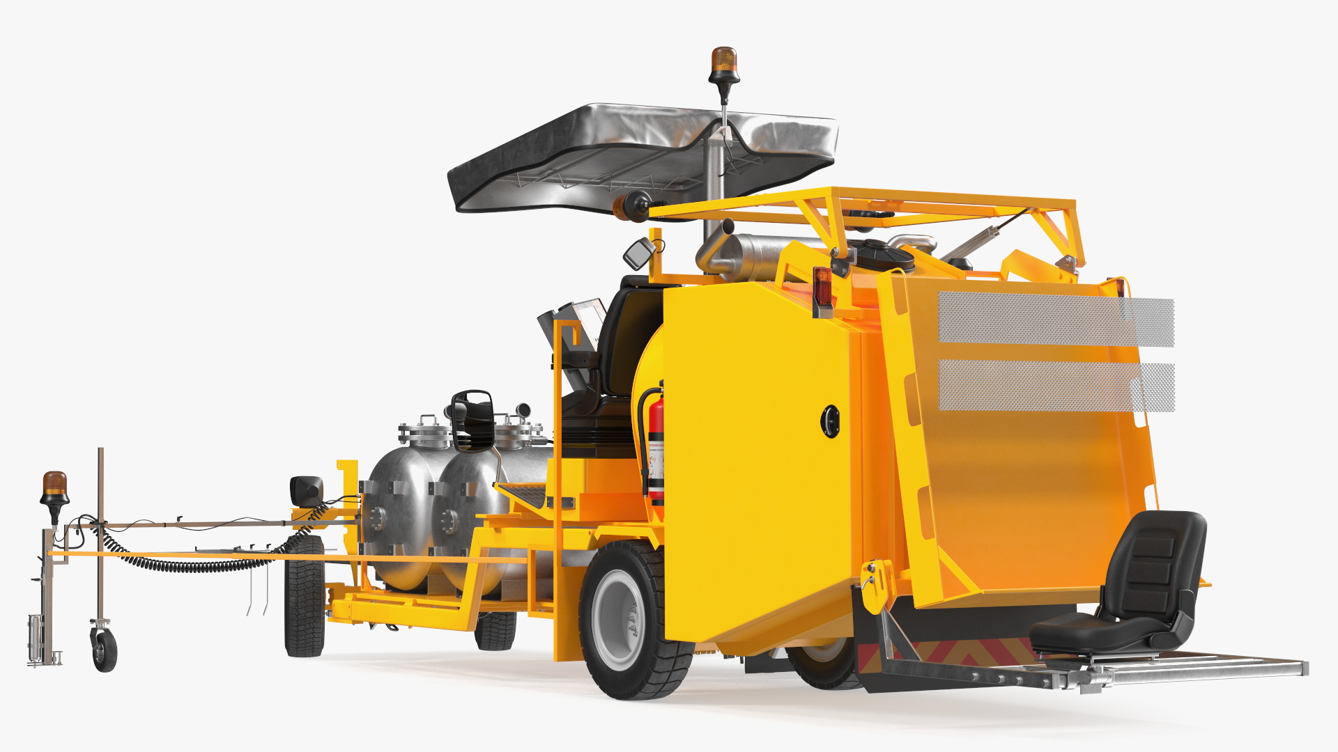Road Line Marking Machine Rigged 3D
