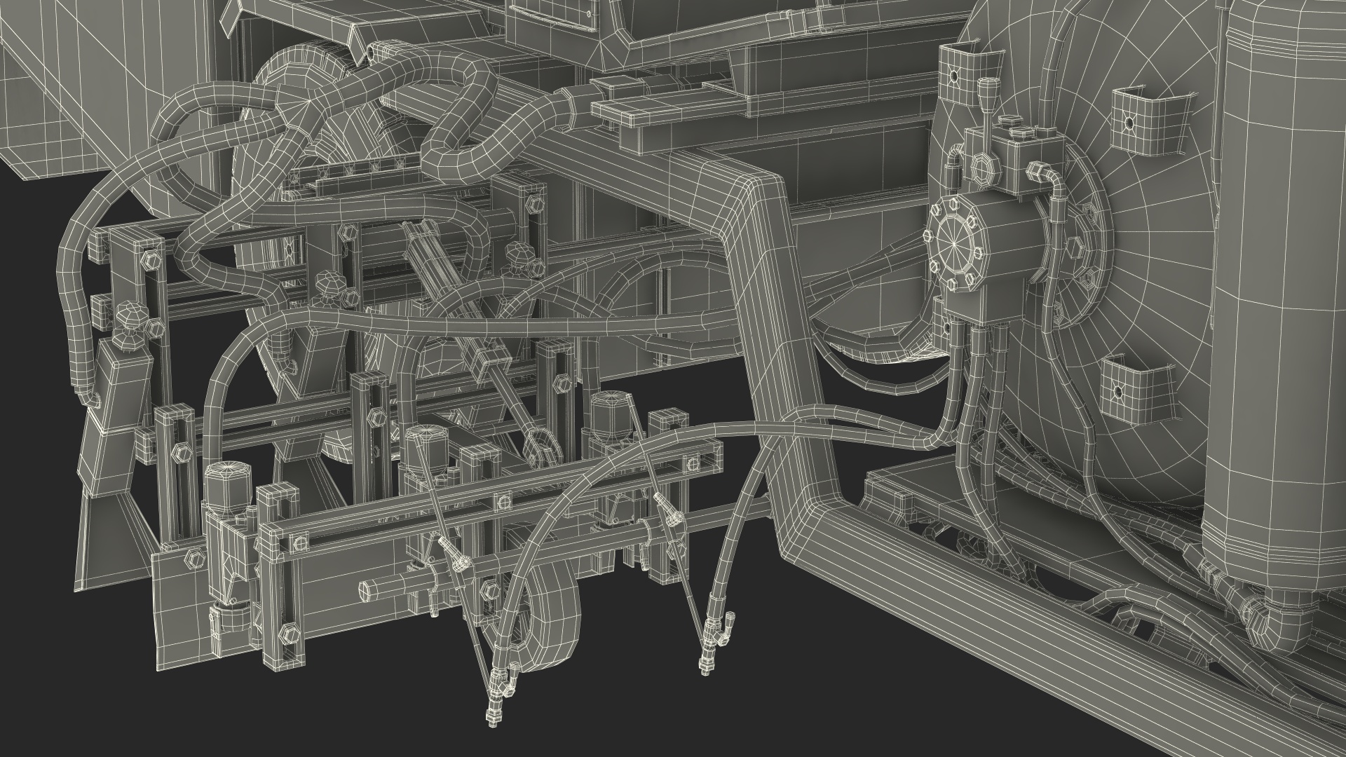 Road Line Marking Machine Rigged 3D