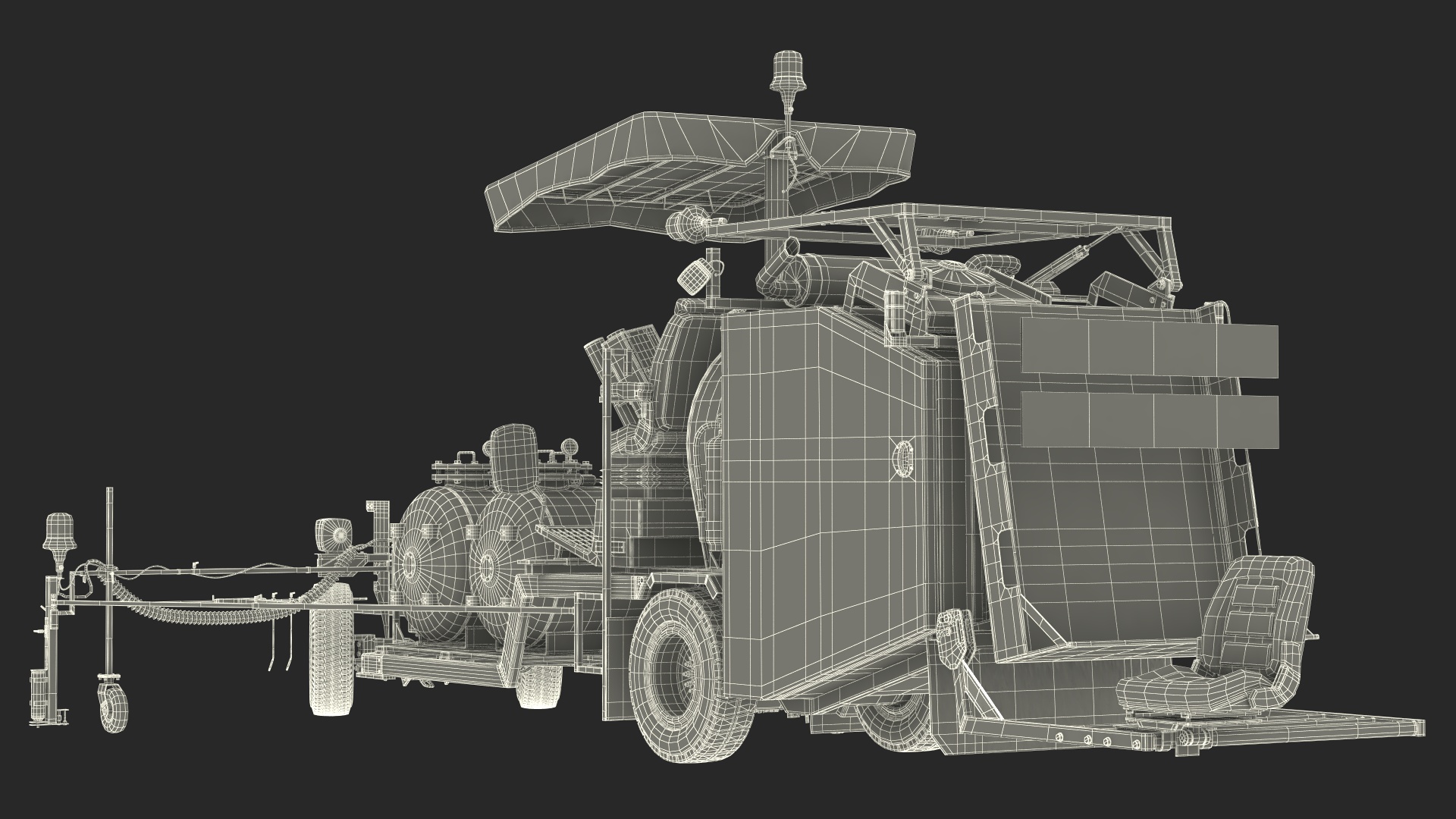 Road Line Marking Machine Rigged 3D