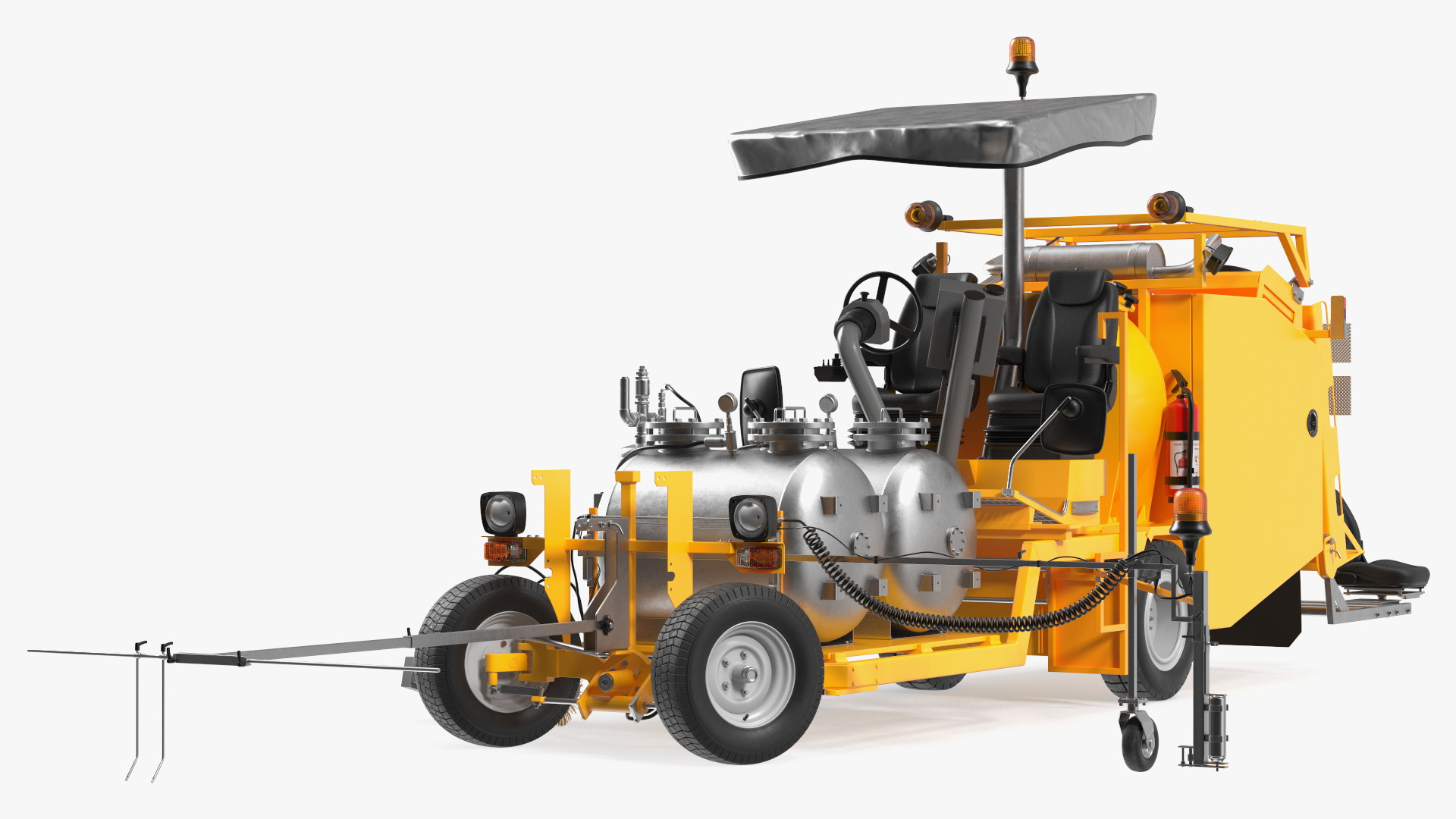 Road Line Marking Machine Rigged 3D