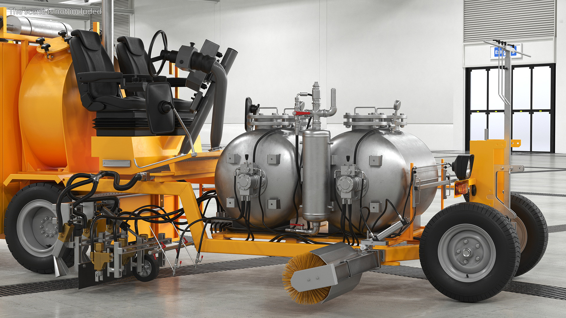 Road Line Marking Machine Rigged 3D
