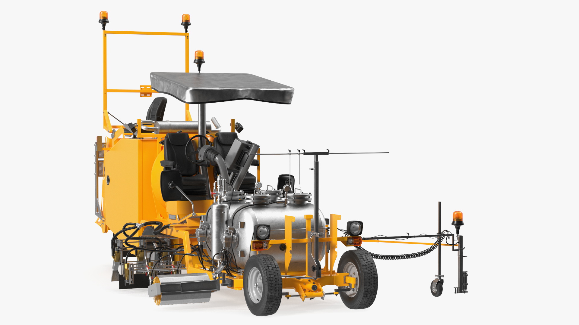 Road Line Marking Machine Rigged 3D