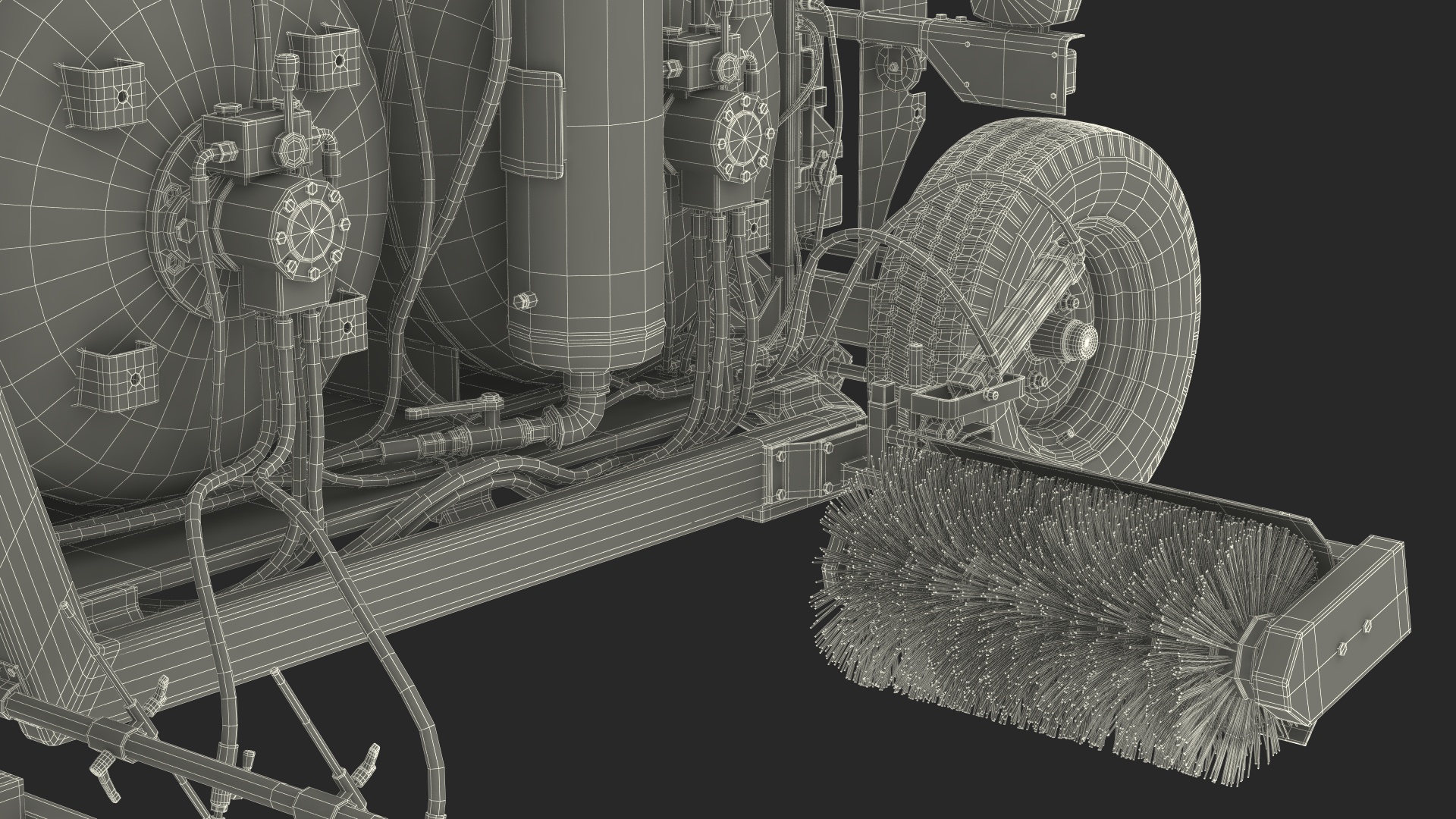 Road Line Marking Machine Rigged 3D