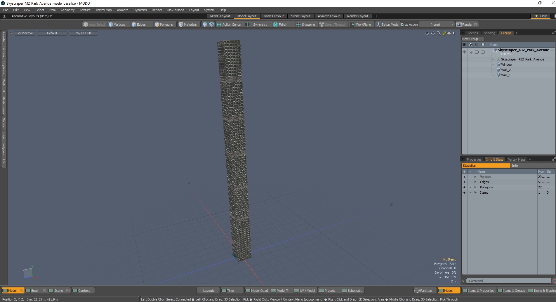 3D Skyscraper 432 Park Avenue