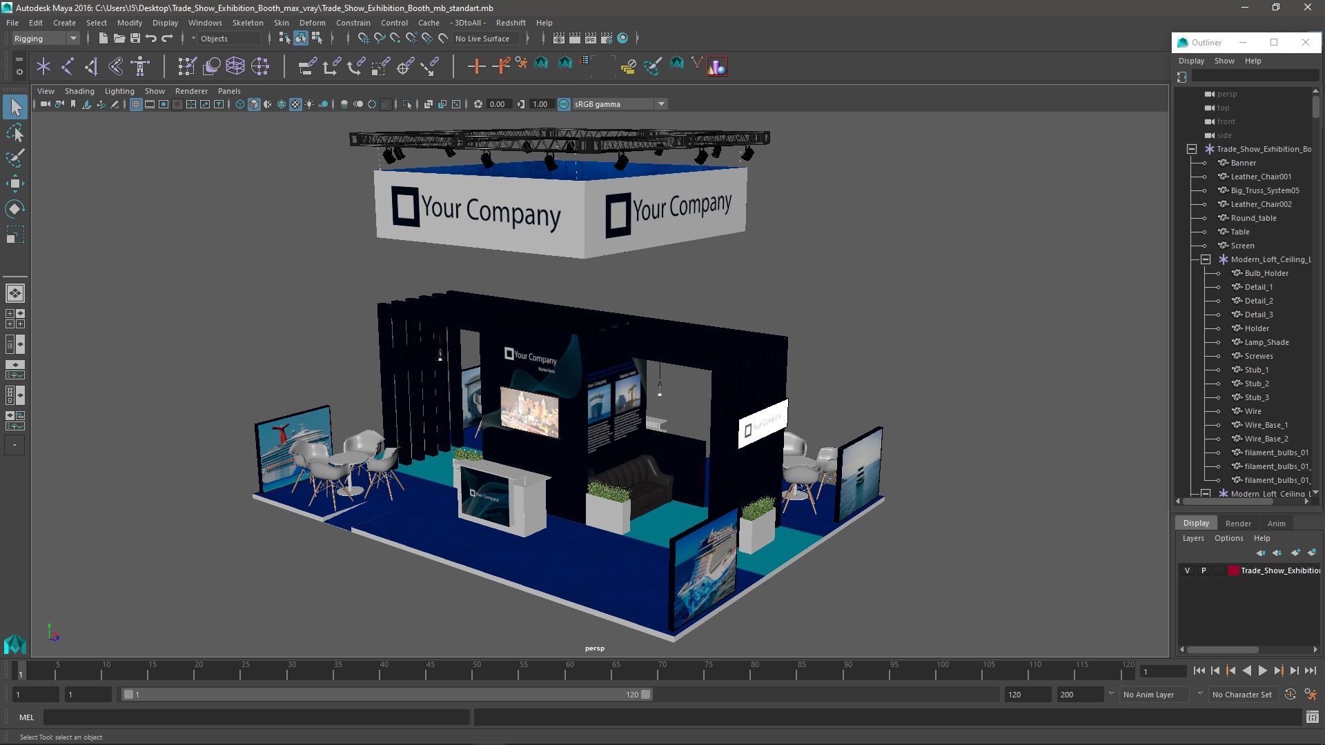 Trade Show Exhibition Booth 3D