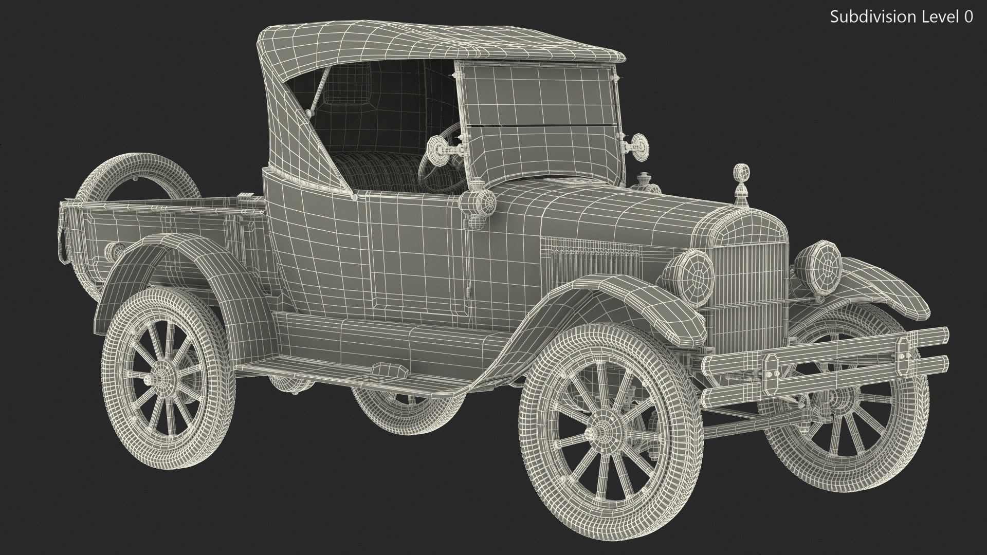 3D Classic Vintage 20s Roadster Pickup Generic model