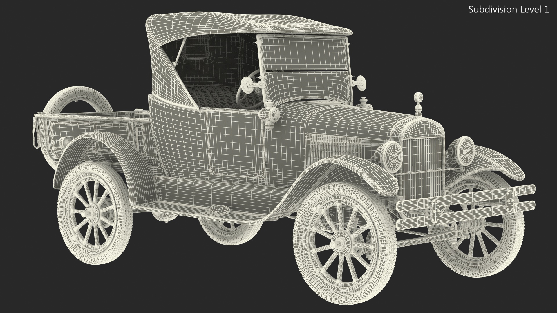 3D Classic Vintage 20s Roadster Pickup Generic model