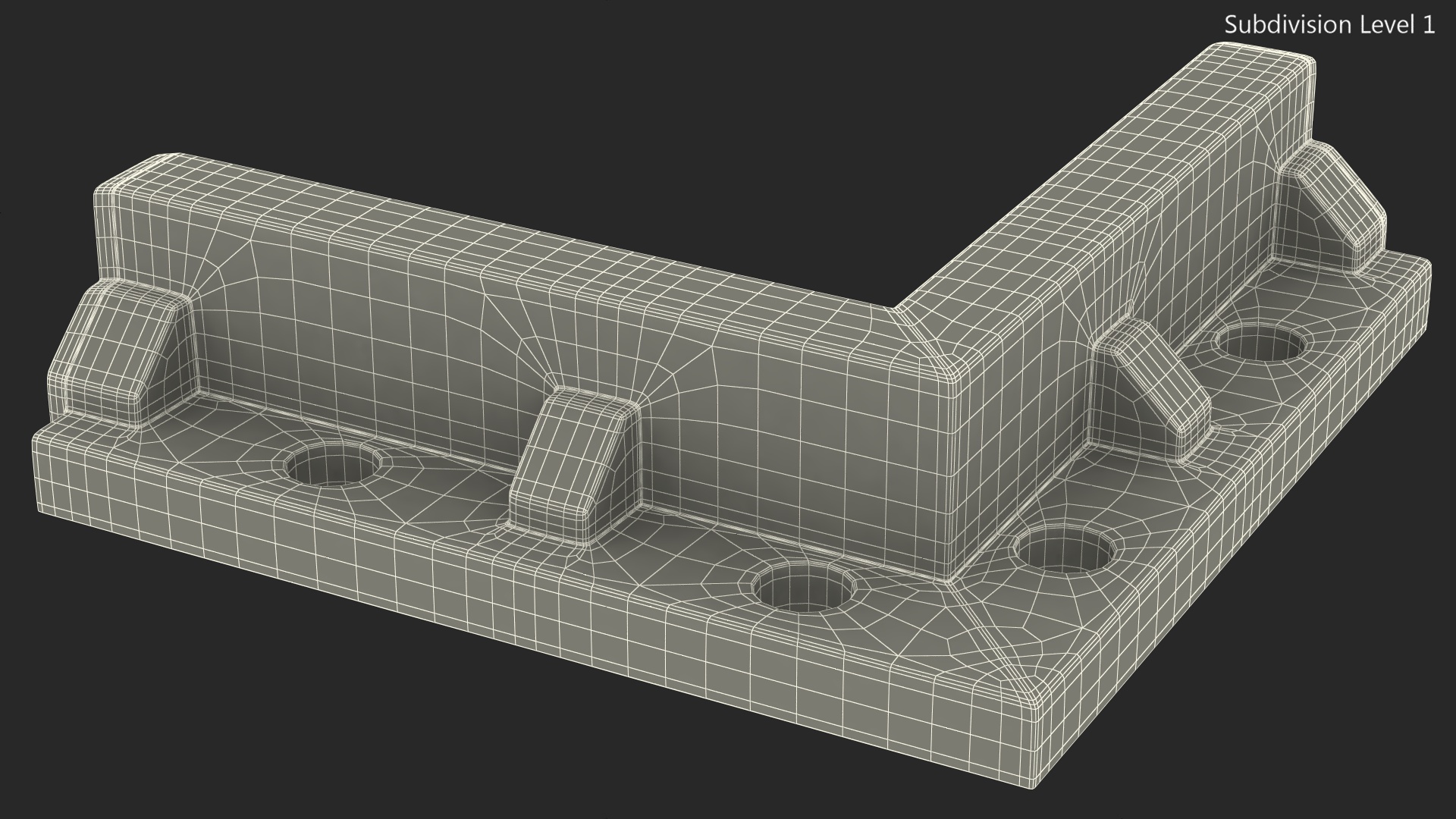 3D model Curb Inner Corner Section
