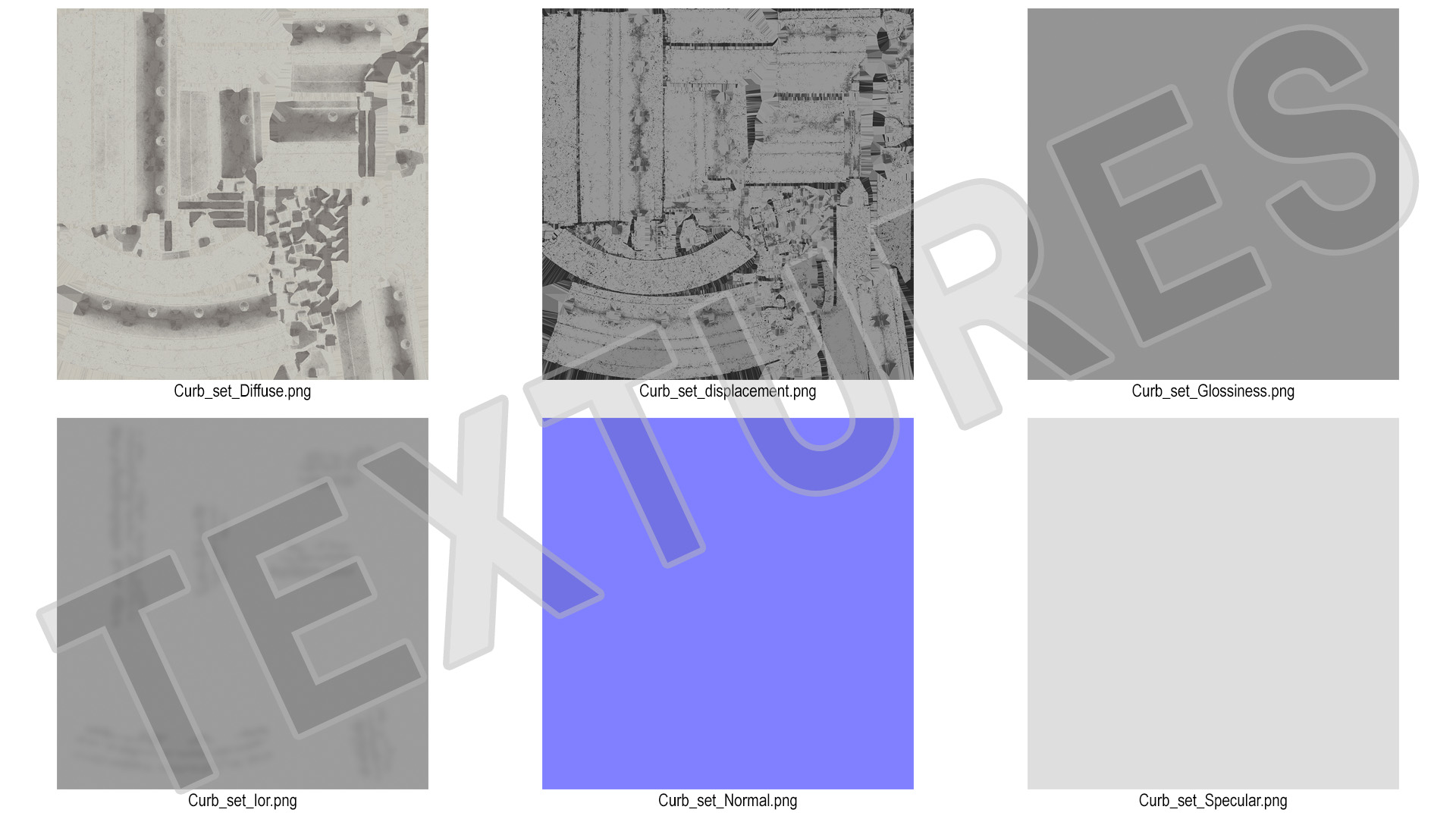 3D model Curb Inner Corner Section