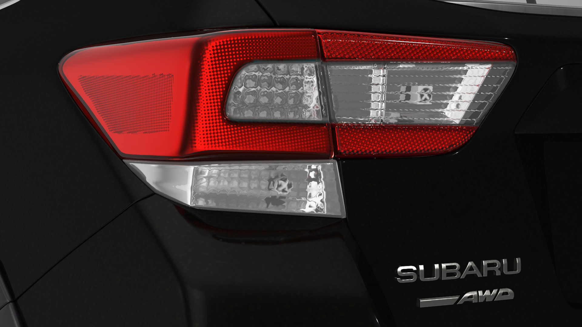 3D Subaru XV 2020 Hybrid CUV Black Rigged model