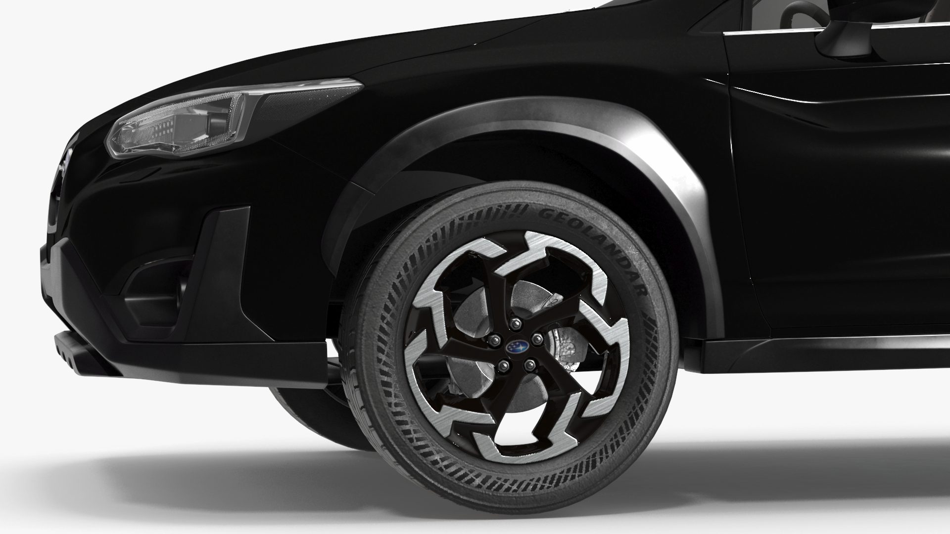 3D Subaru XV 2020 Hybrid CUV Black Rigged model