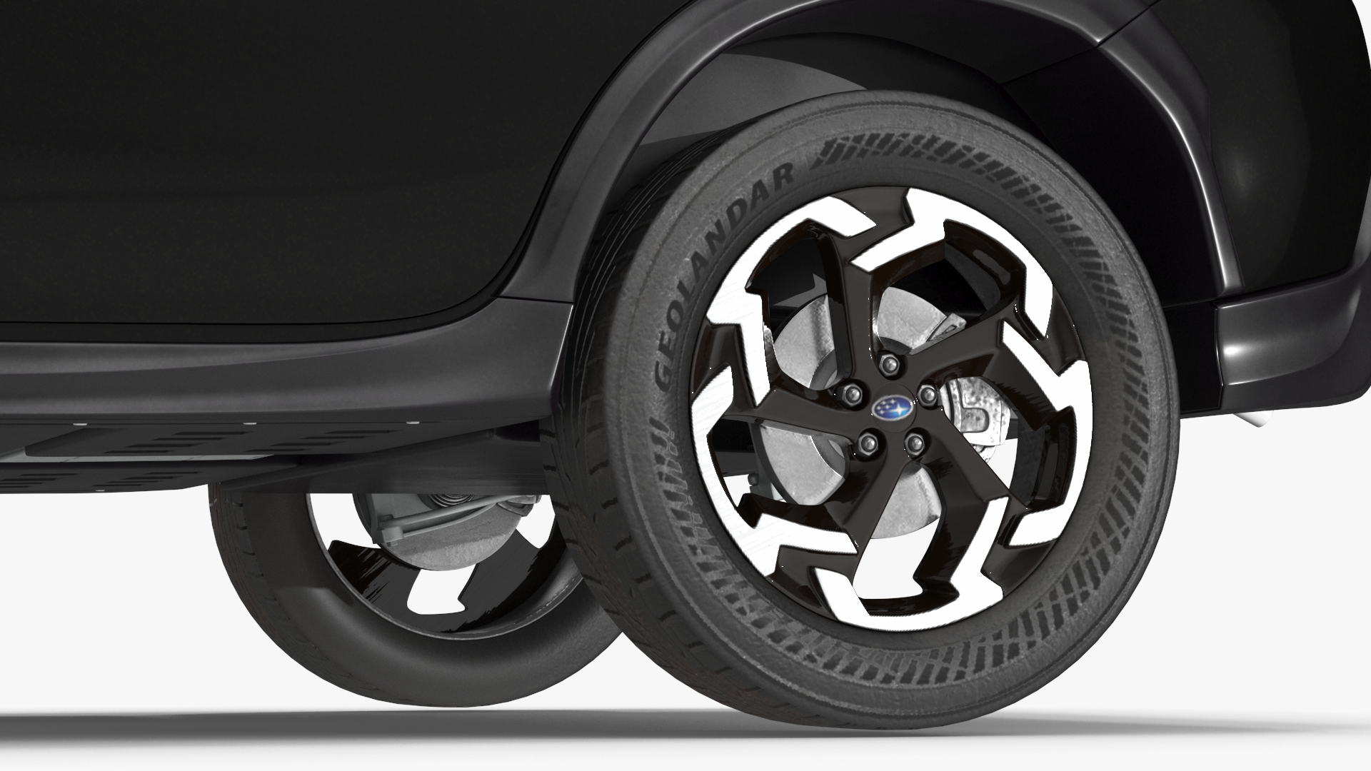 3D Subaru XV 2020 Hybrid CUV Black Rigged model