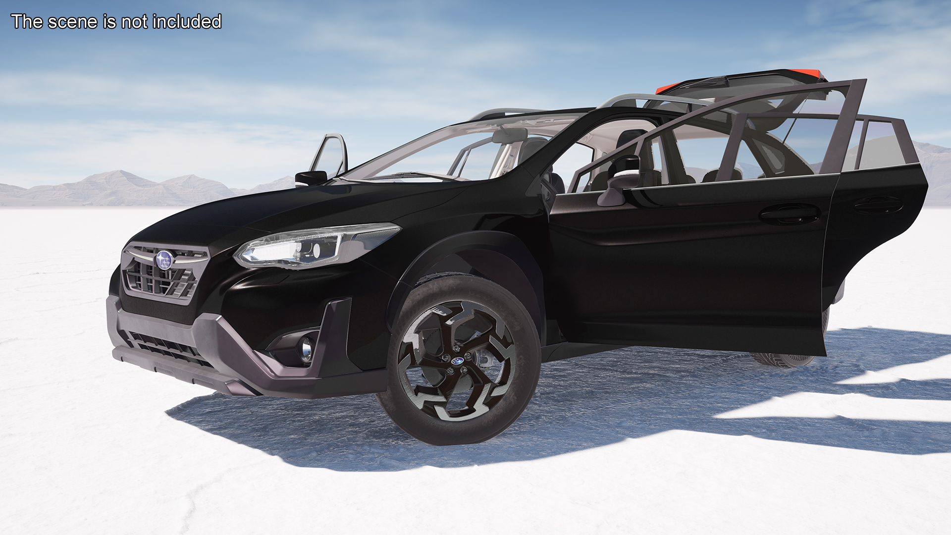 3D Subaru XV 2020 Hybrid CUV Black Rigged model