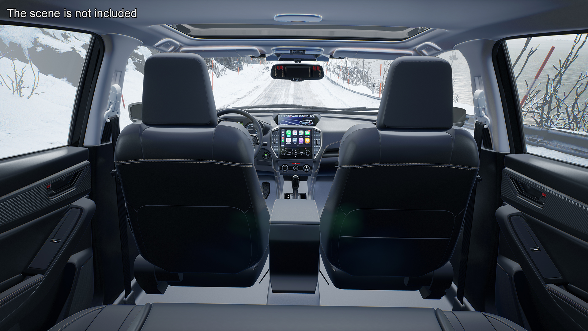3D Subaru XV 2020 Hybrid CUV Black Rigged model