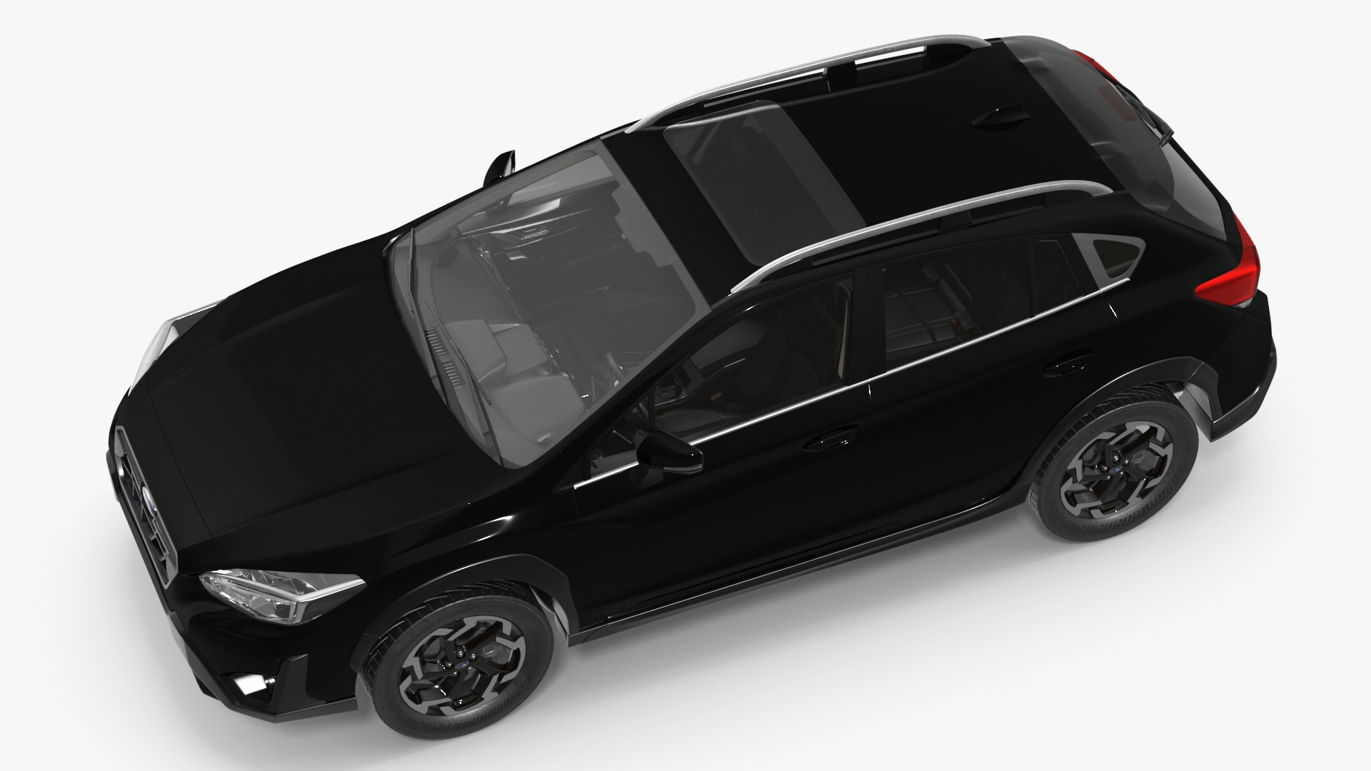 3D Subaru XV 2020 Hybrid CUV Black Rigged model