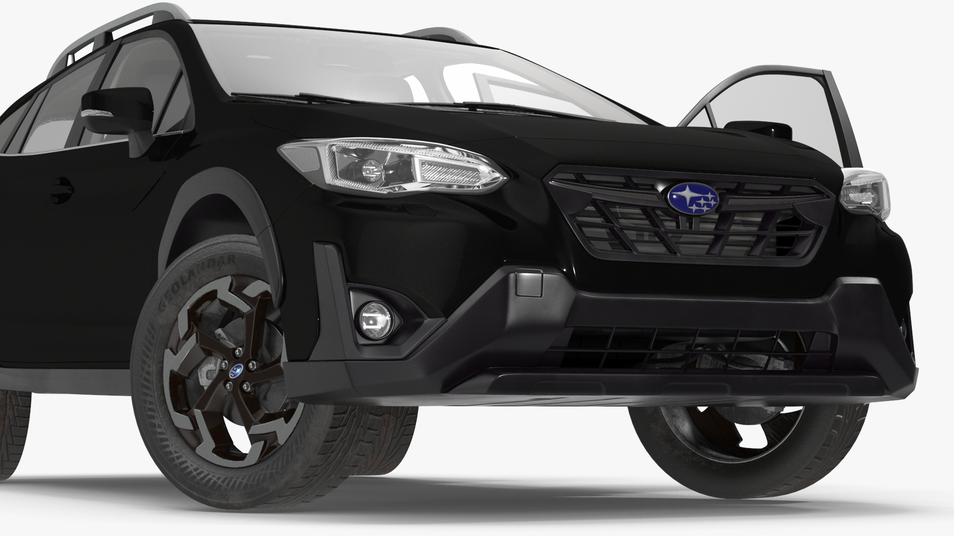 3D Subaru XV 2020 Hybrid CUV Black Rigged model