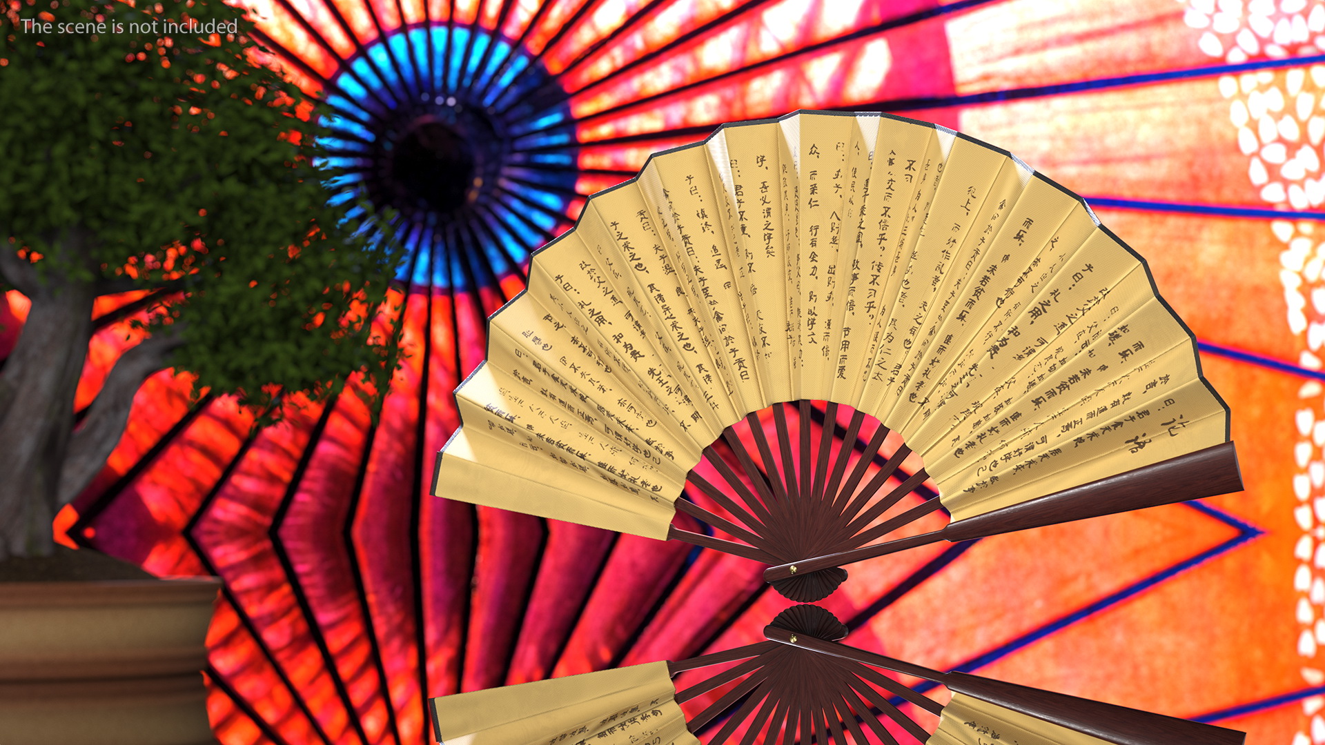 3D Traditional Chinese Fan model