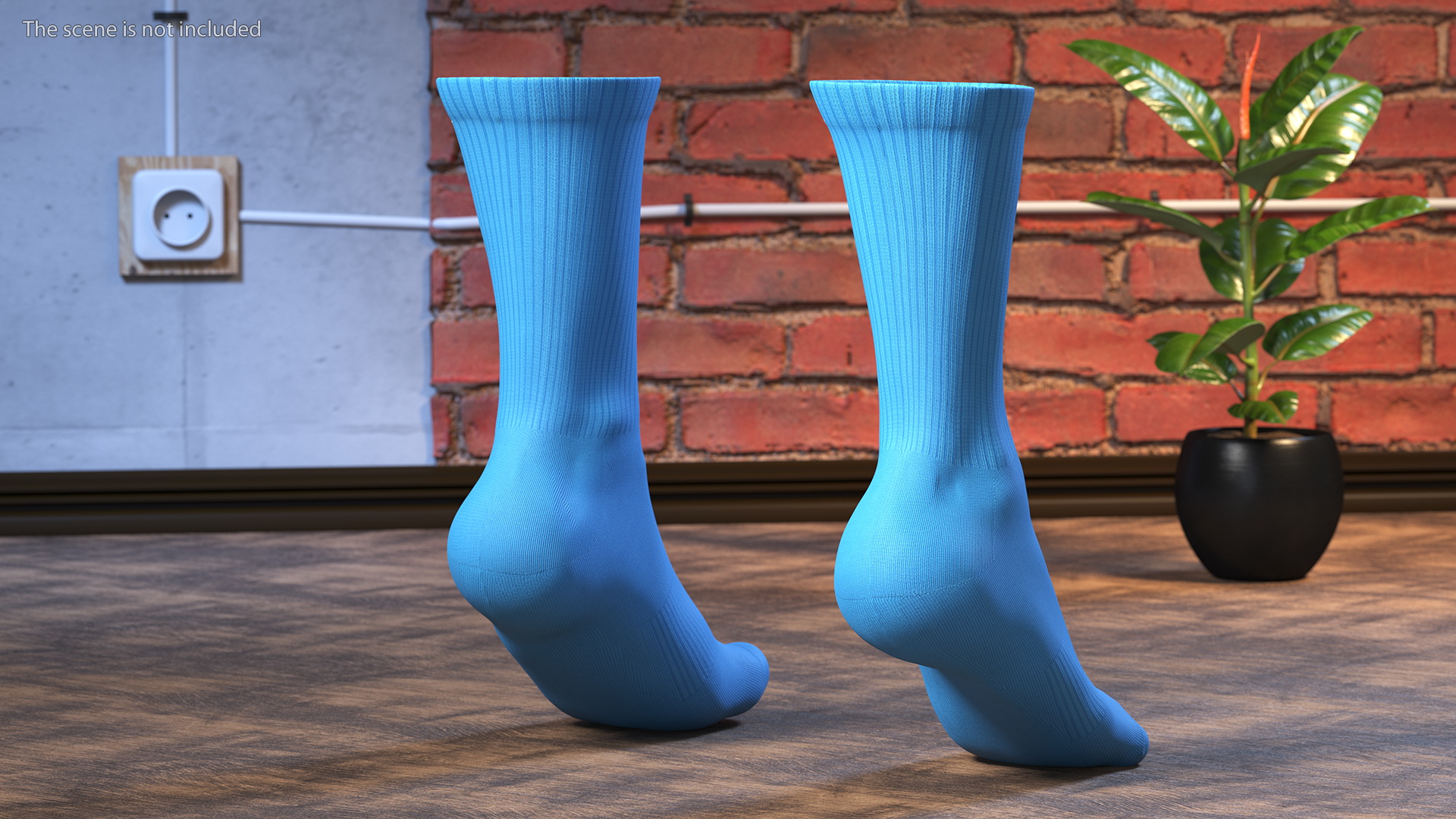 3D Long Socks Nike Blue on The Foot Standing Toes